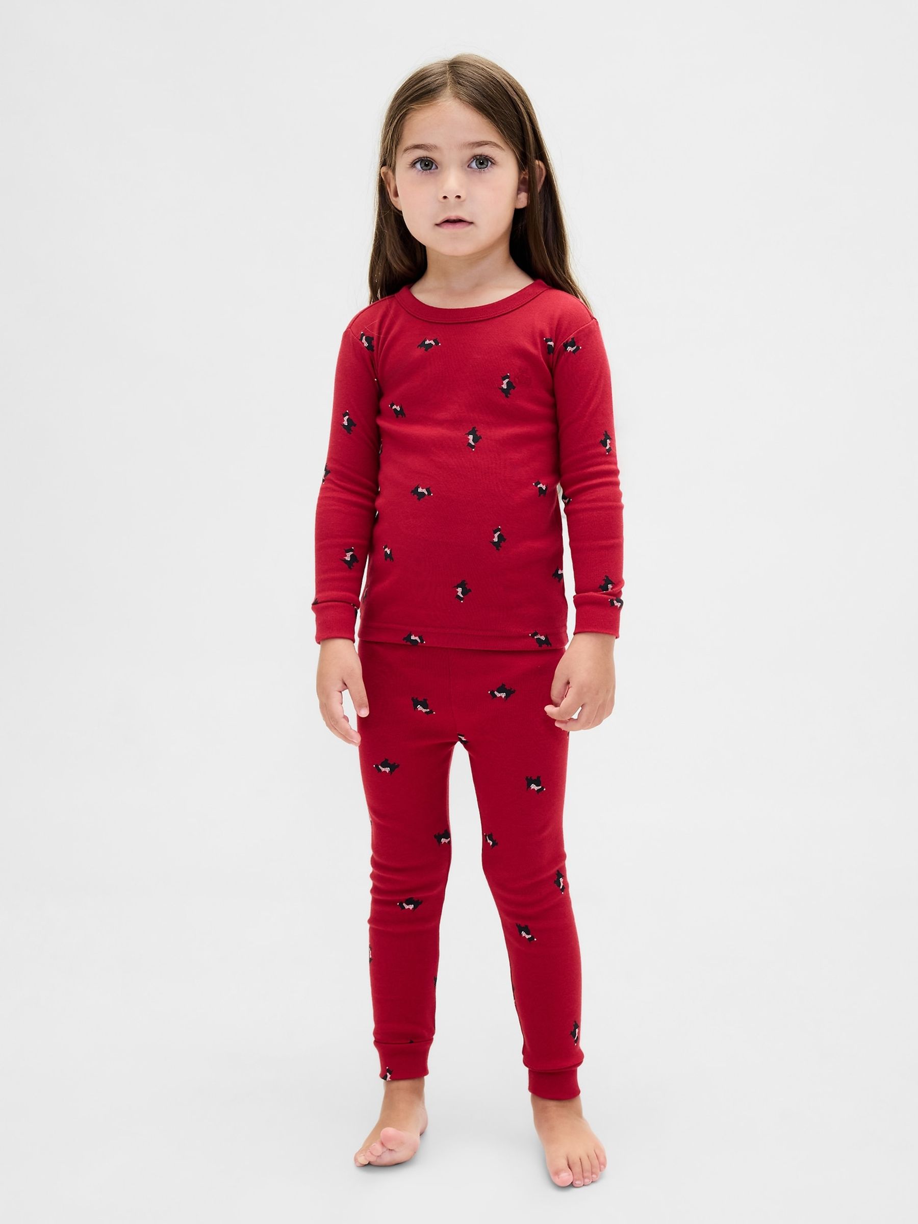 Red Scottish Terrier Cotton Christmas Pyjamas - Image 2 of 6