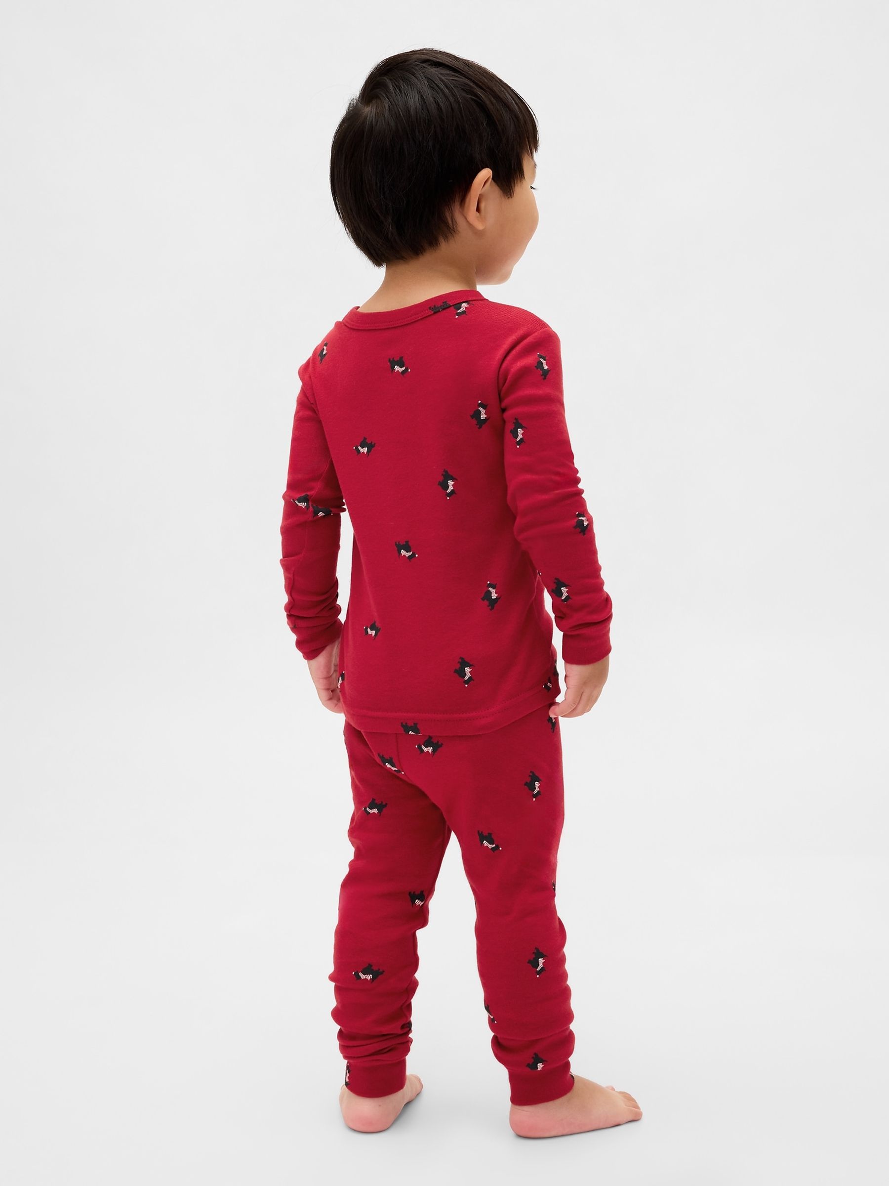 Red Scottish Terrier Cotton Christmas Pyjamas - Image 3 of 6