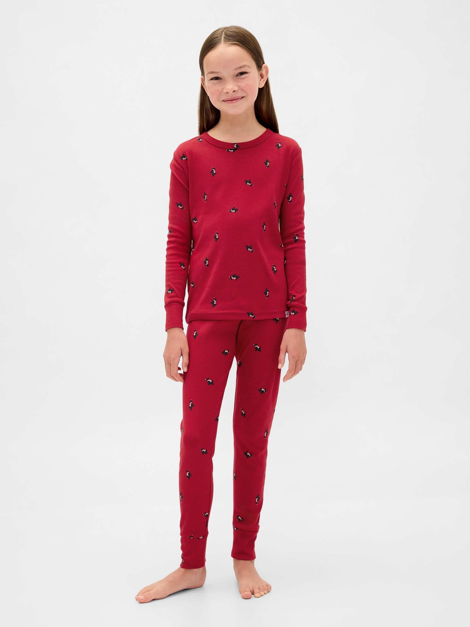 Red Scottish Terrier Cotton Christmas Pyjamas - Image 4 of 6