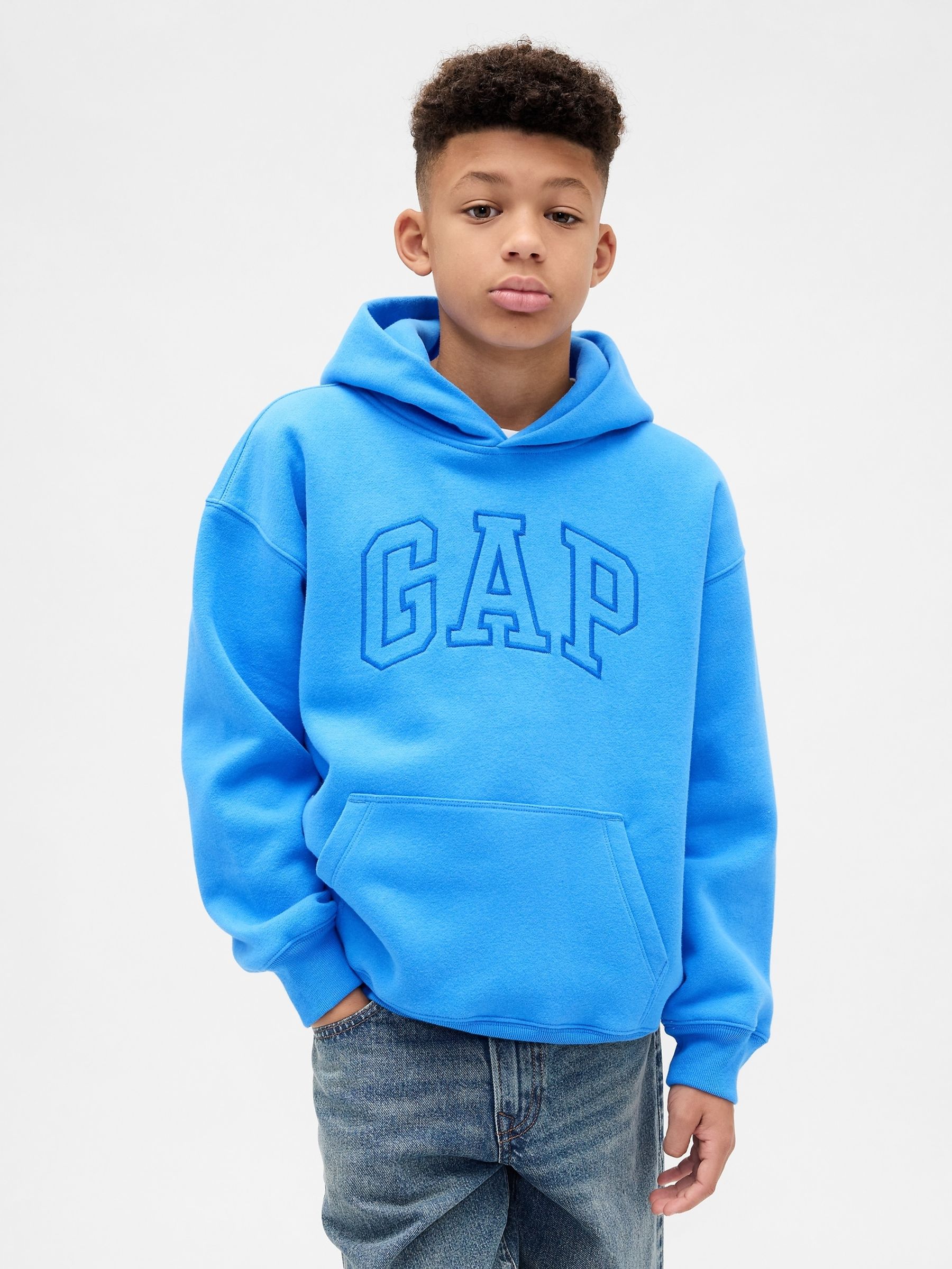 Blue VintageSoft Relaxed Logo Hoodie - Image 1 of 3