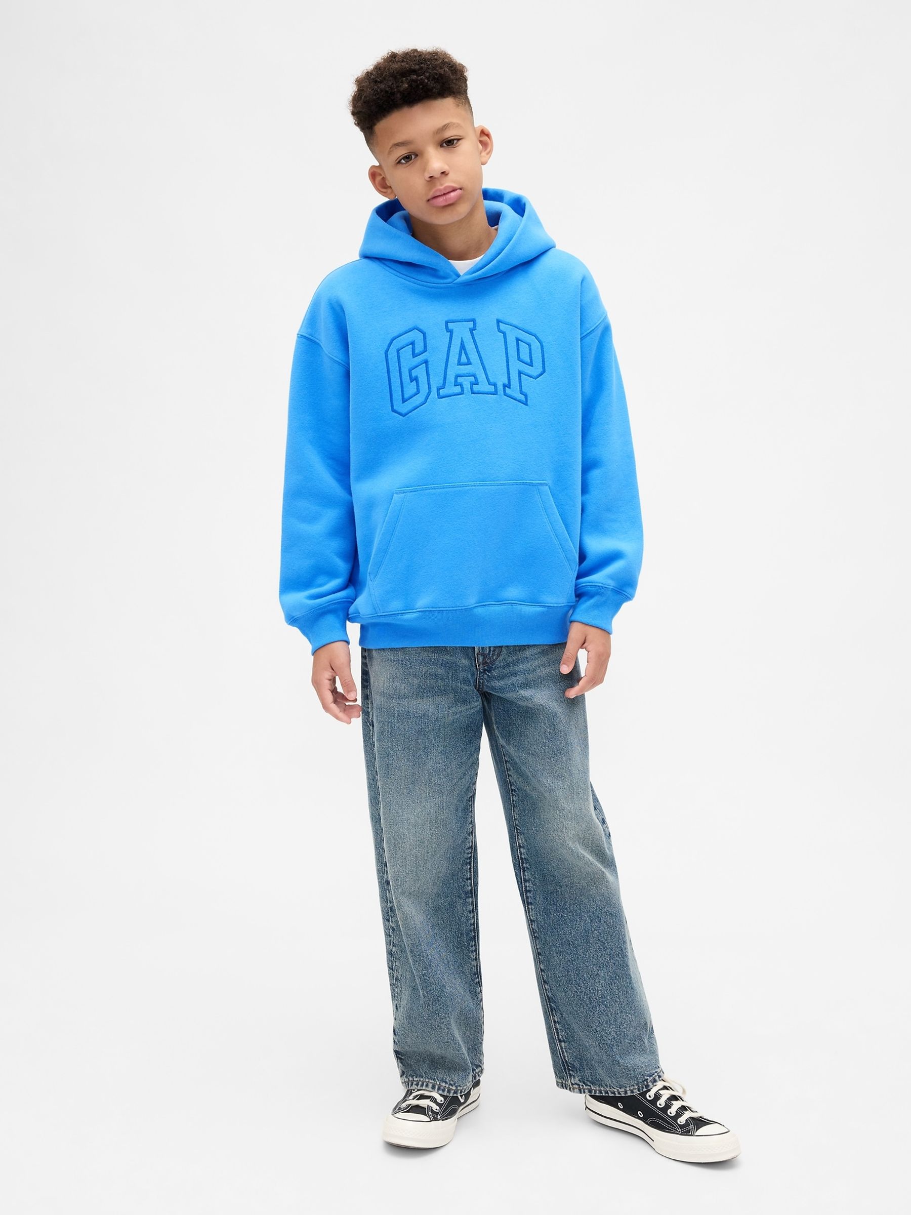 Blue VintageSoft Relaxed Logo Hoodie - Image 3 of 3