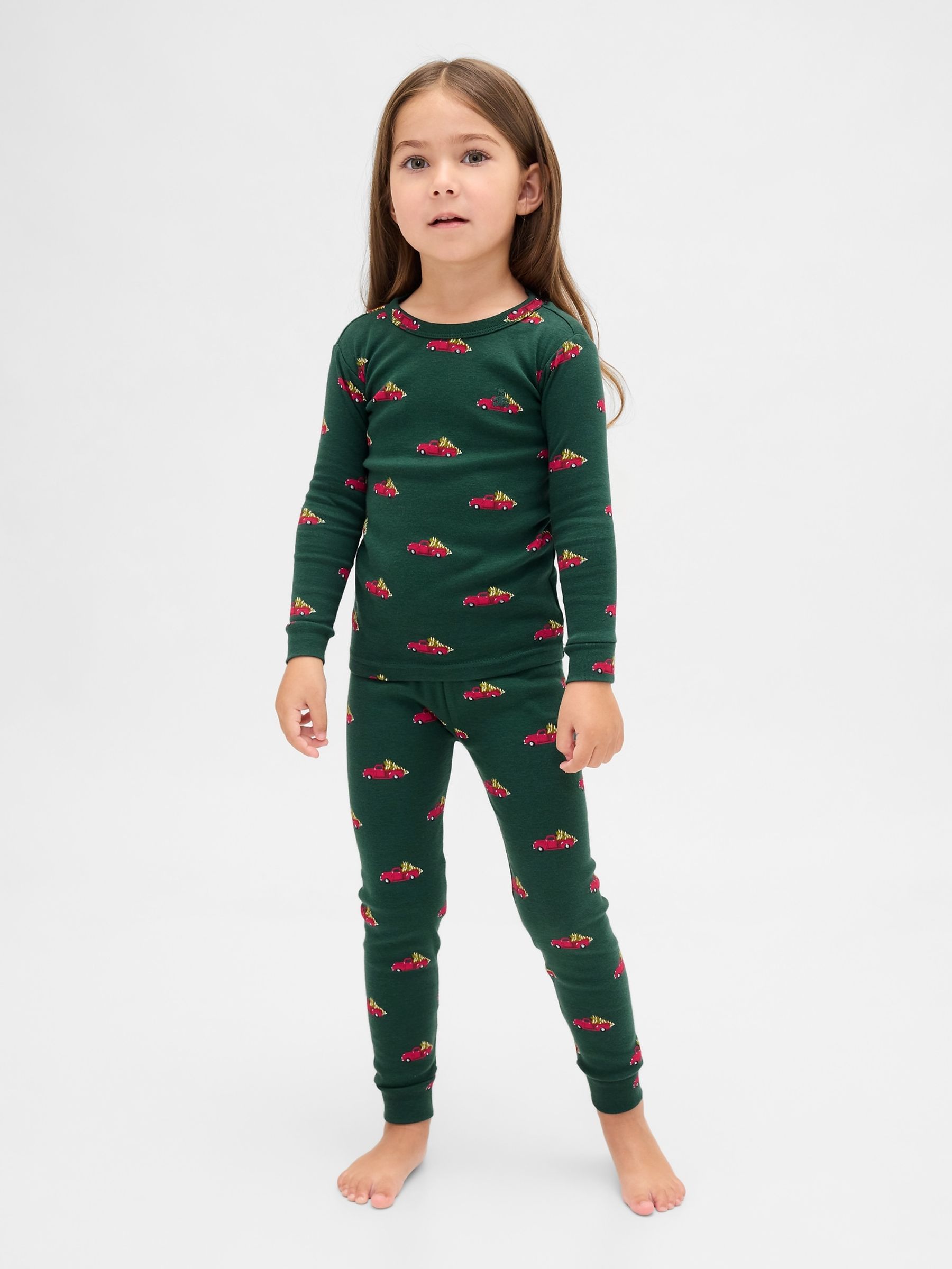 Green Cotton Christmas Pyjamas - Image 2 of 6