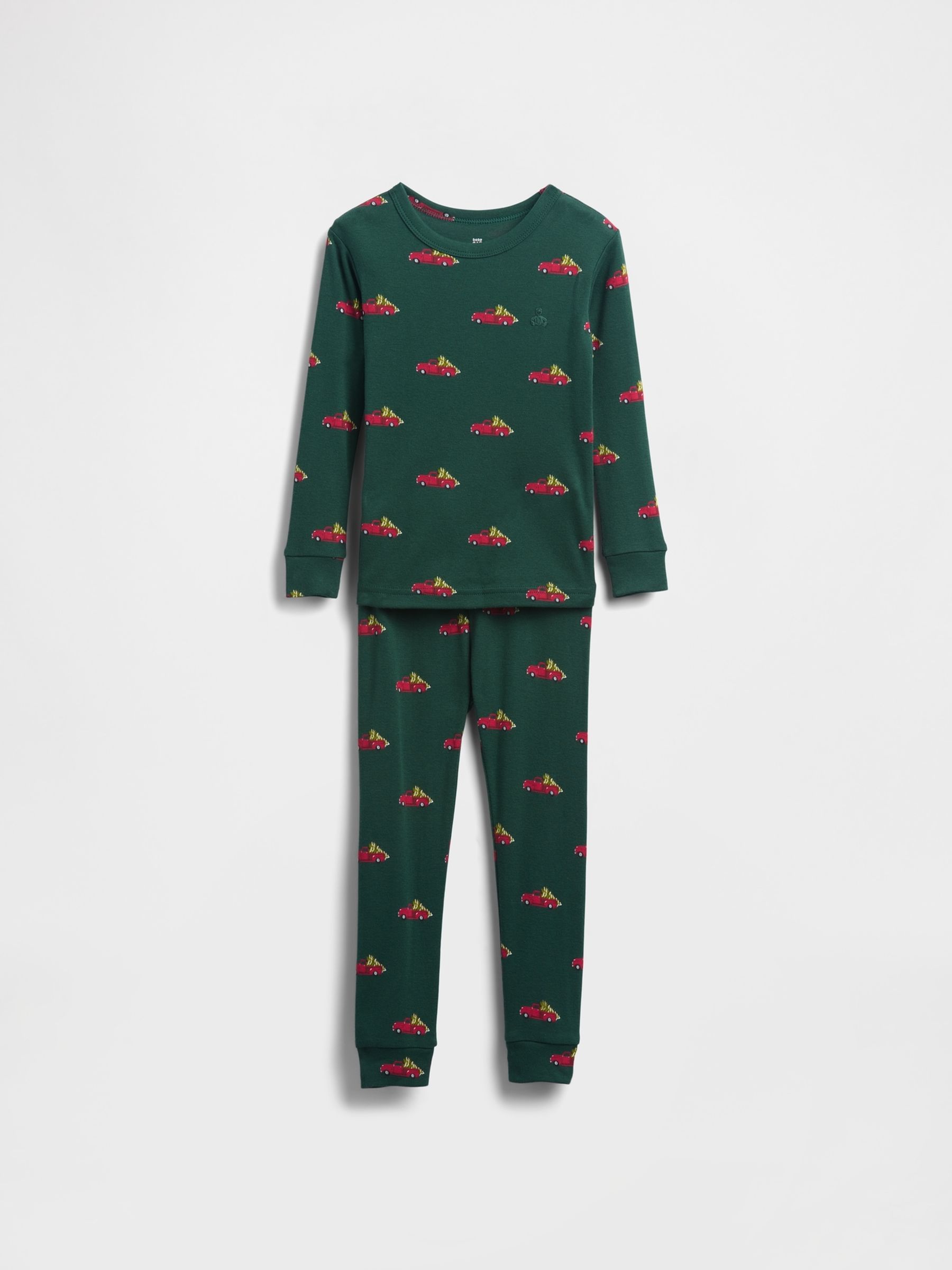 Green Cotton Christmas Pyjamas - Image 4 of 6