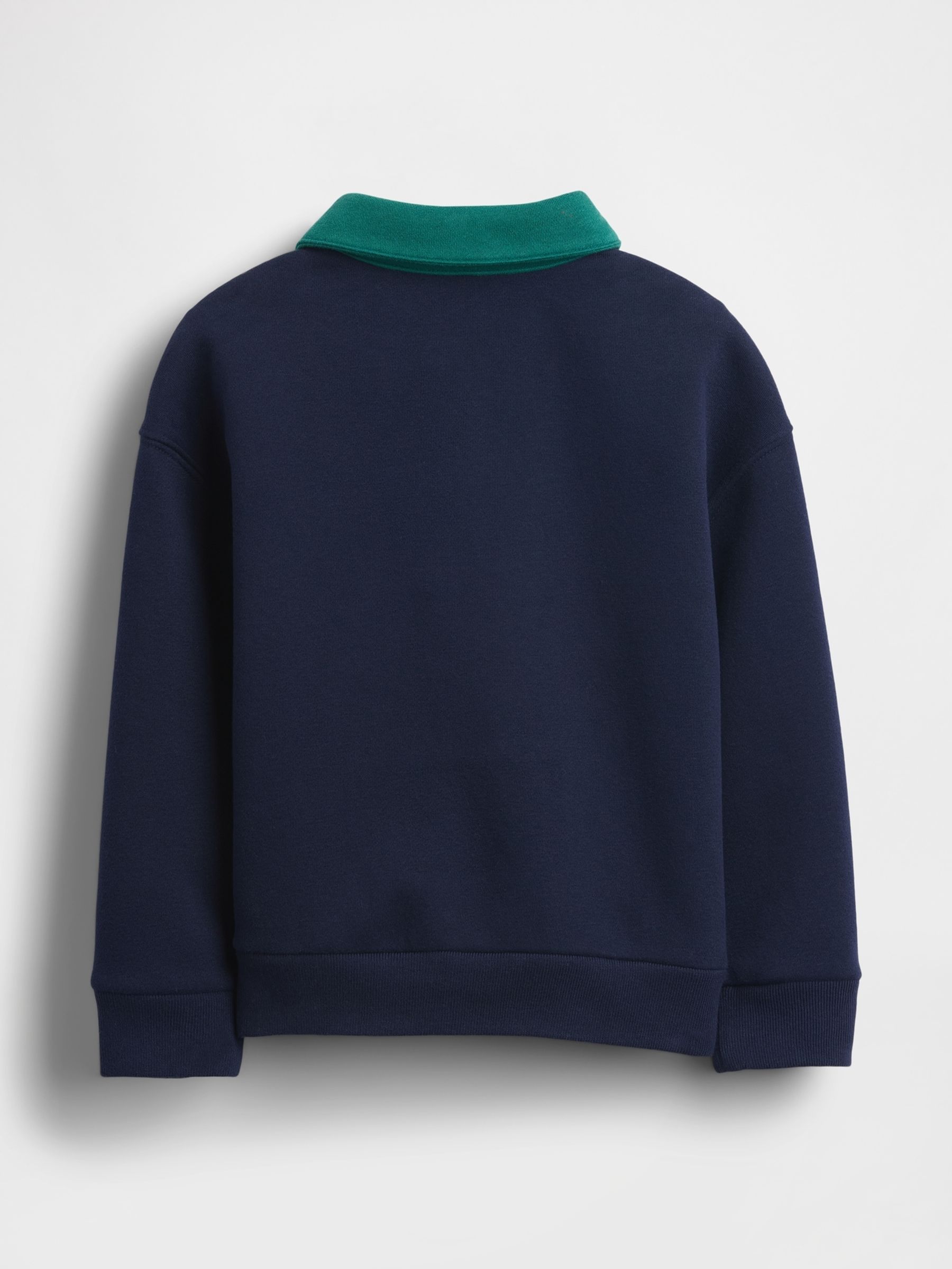 Navy Blue VintageSoft Polo Sweatshirt - Image 3 of 3