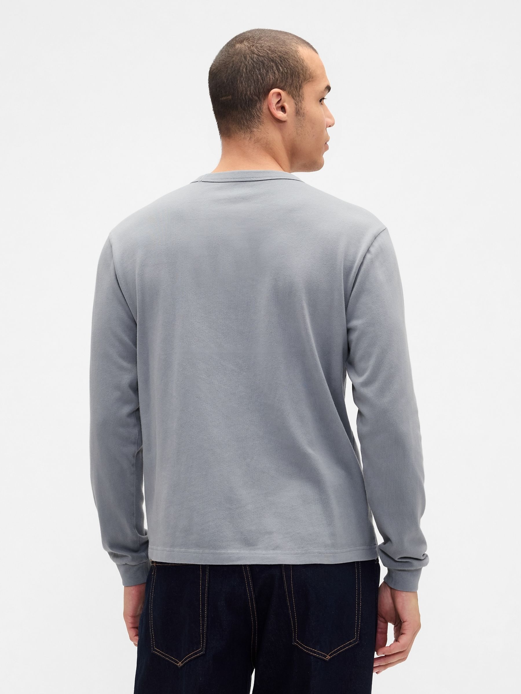 Grey Heavyweight Relaxed T-Shirt - Image 2 of 3 Grey Heavyweight Relaxed T-Shirt - Image 2 of 3