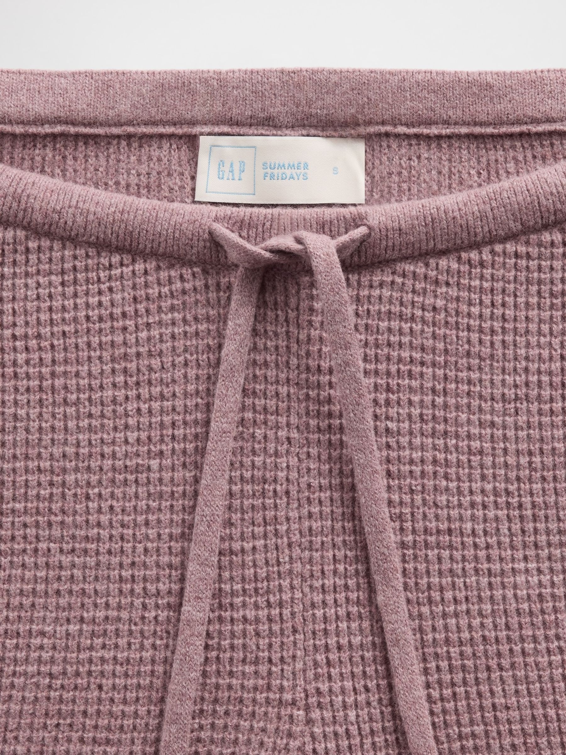 Gap X Summer Fridays Purple CashSoft Waffle Bootcut Joggers - Image 6 of 6