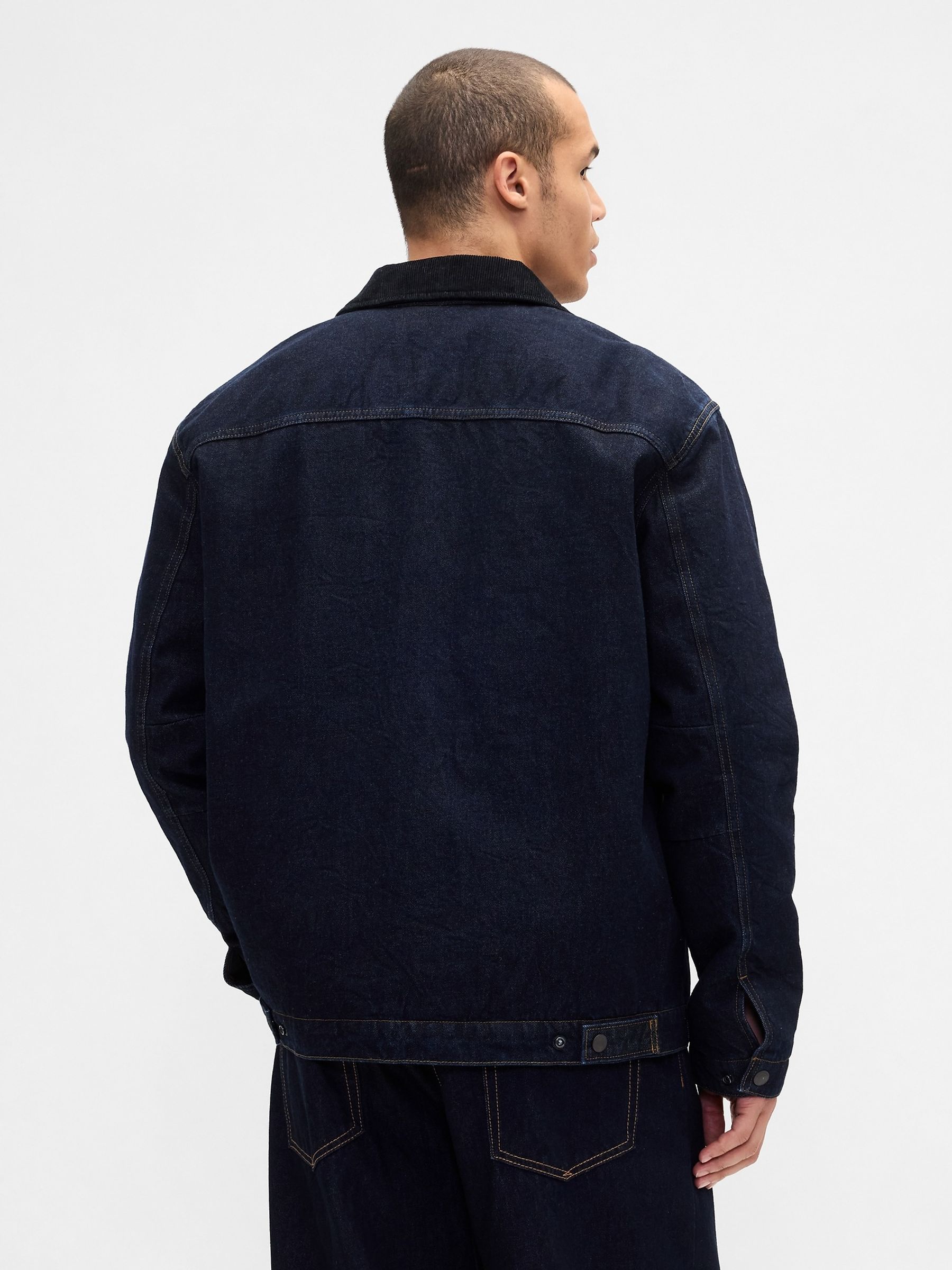 Blue Denim Lined Zip Chore Jacket - Image 2 of 5