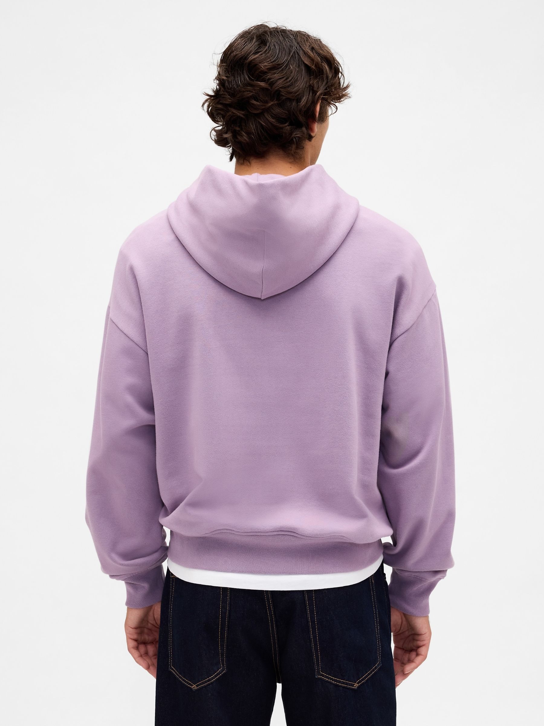 Purple Oversized Heavyweight Hoodie - Image 2 of 4 Purple Oversized Heavyweight Hoodie - Image 2 of 4