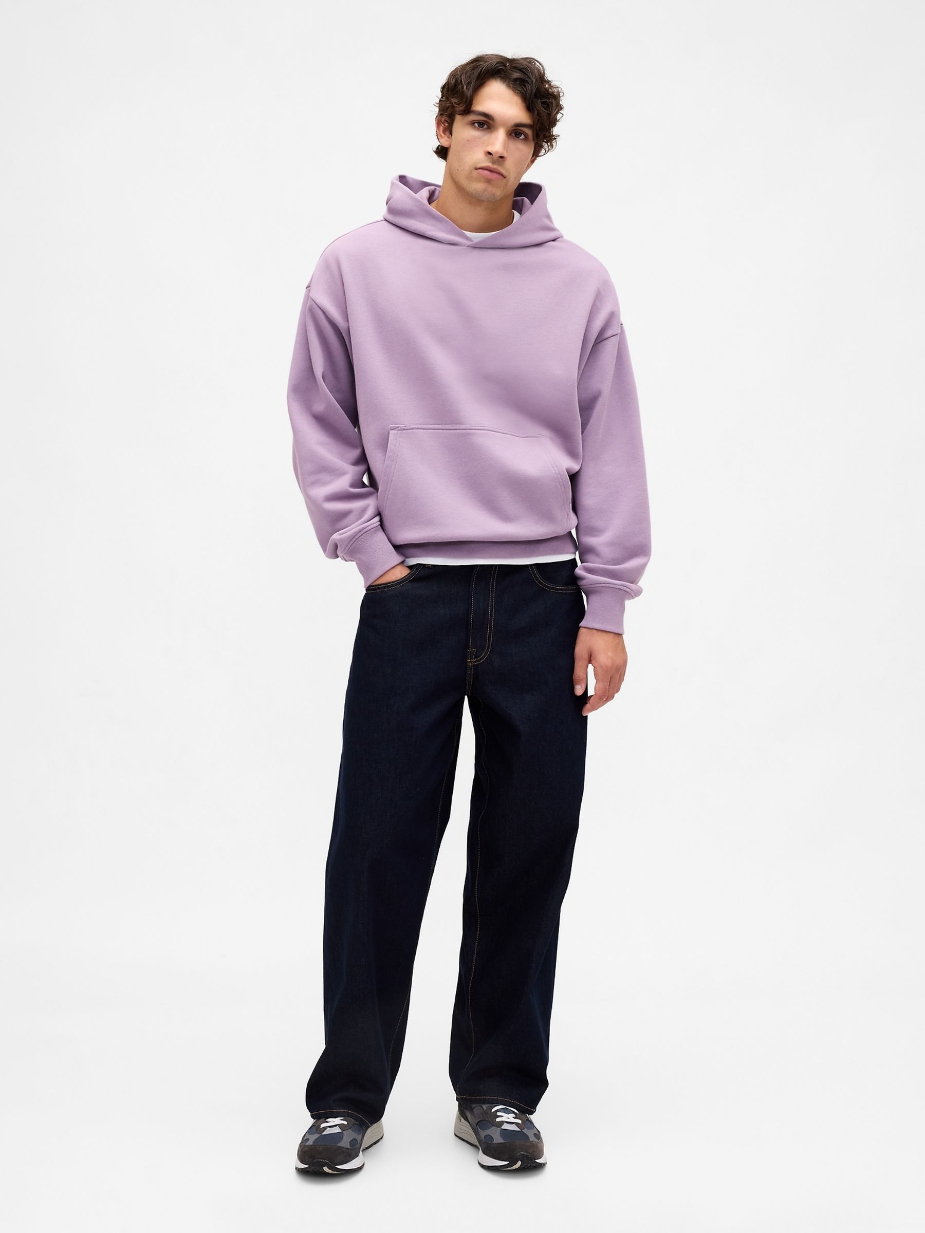 Purple Oversized Heavyweight Hoodie - Image 3 of 4