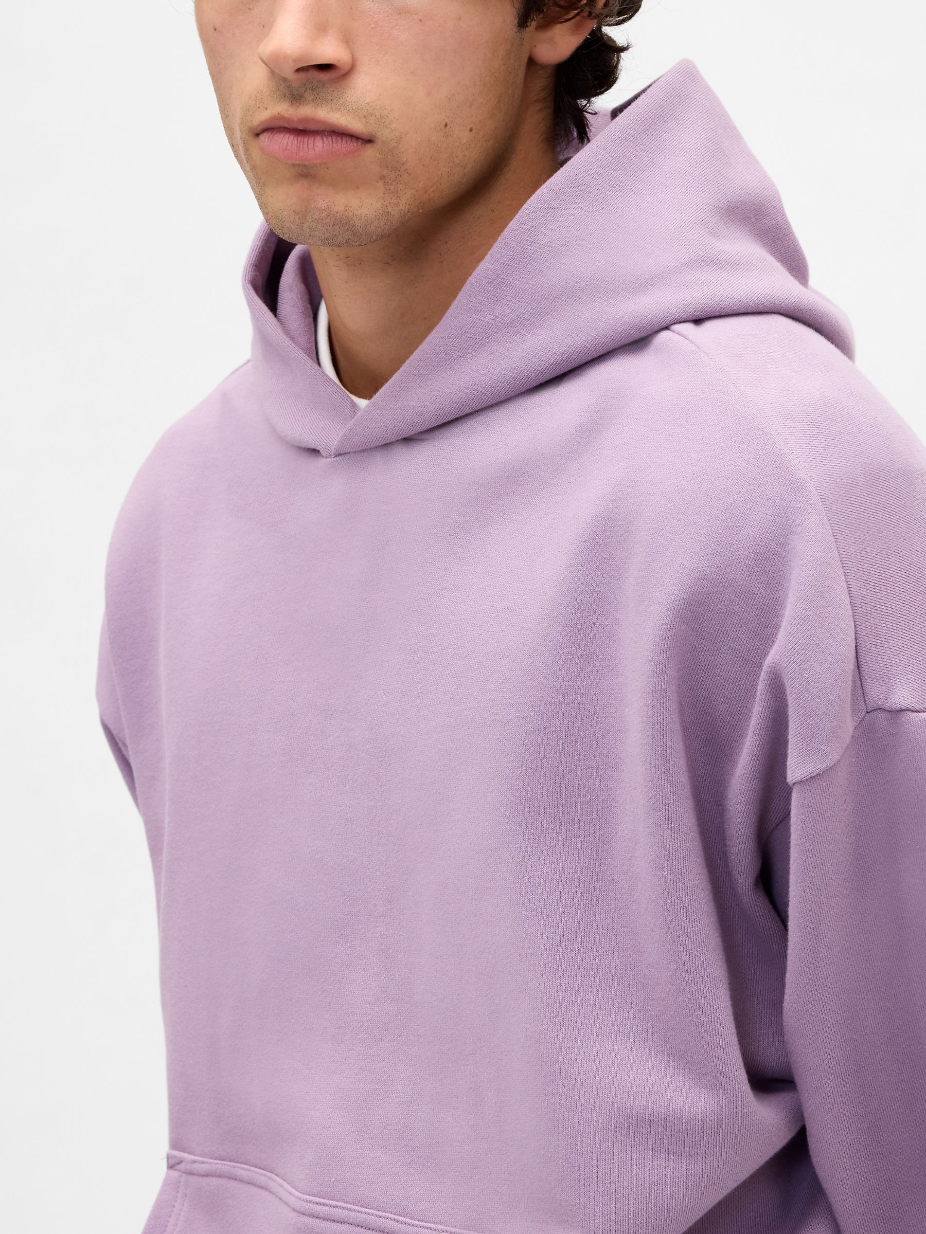 Purple Oversized Heavyweight Hoodie - Image 4 of 4 Purple Oversized Heavyweight Hoodie - Image 4 of 4