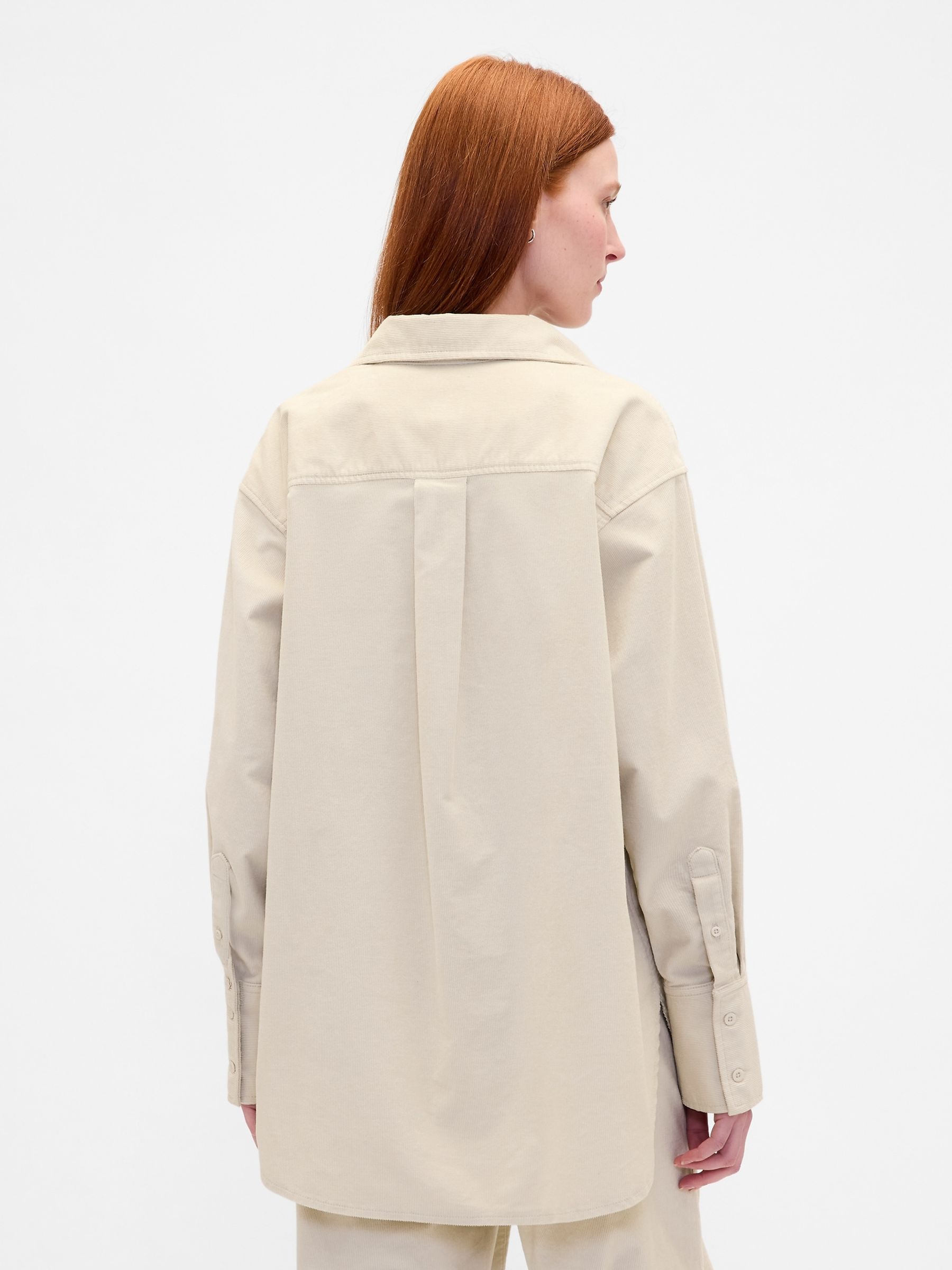Beige Corduroy Big Shirt - Image 2 of 9