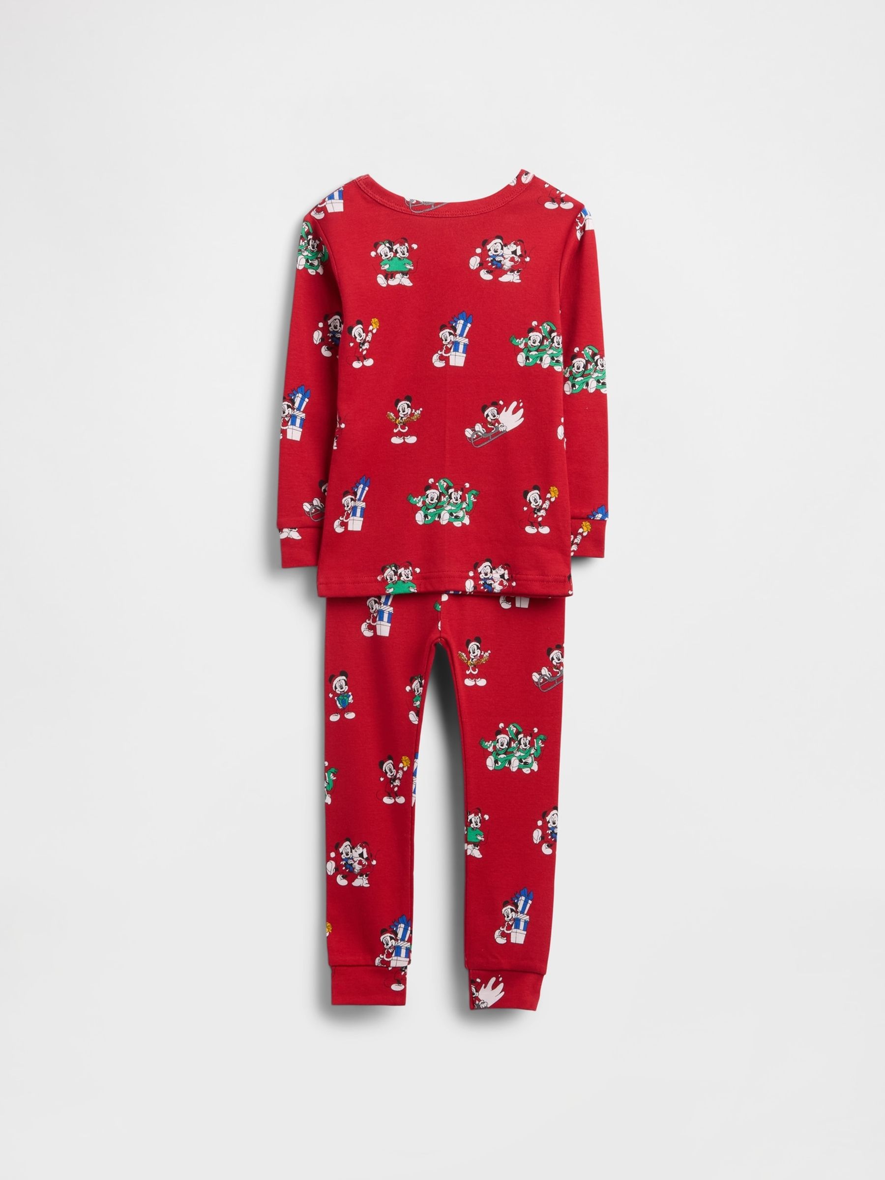 Red Disney Cotton Christmas Pyjamas (6mths-5yrs) - Image 2 of 2 Red Disney Cotton Christmas Pyjamas (6mths-5yrs) - Image 2 of 2