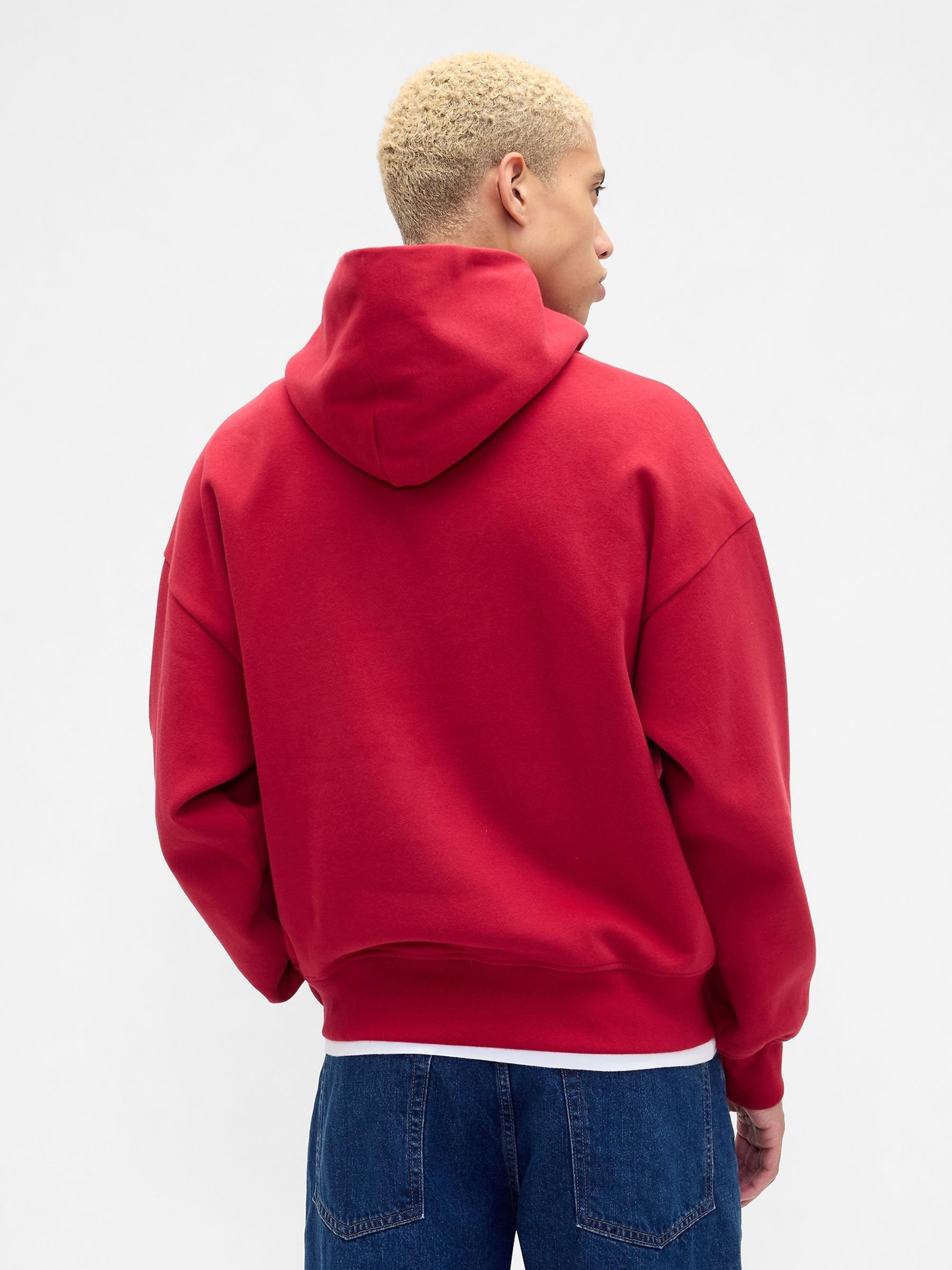 Red London Arch Logo Hoodie - Image 2 of 4