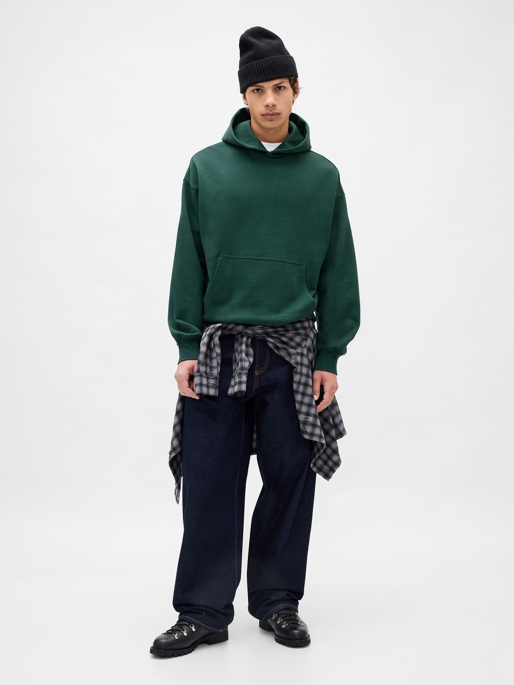 Green Oversized Heavyweight Hoodie - Image 3 of 4