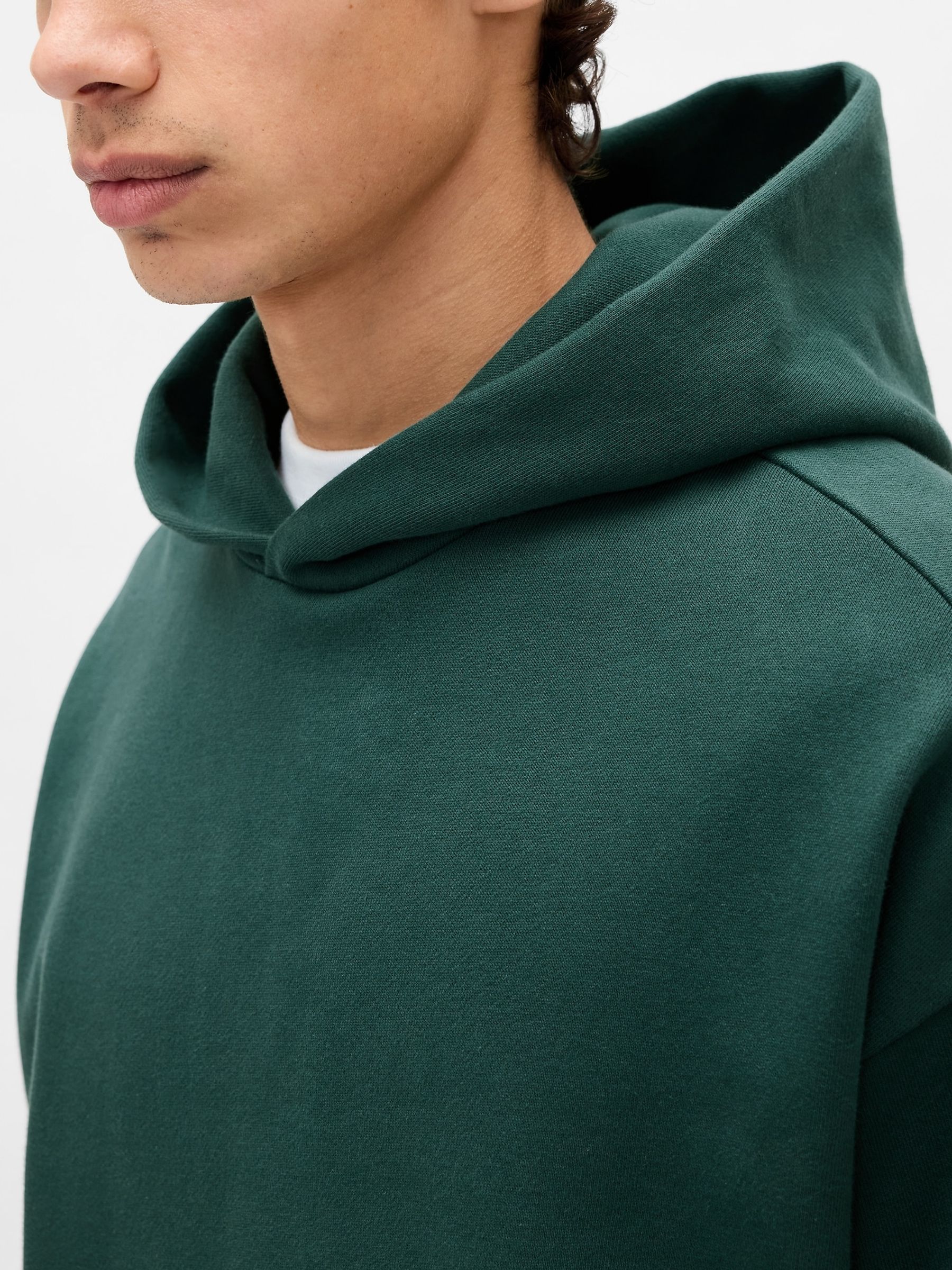 Green Oversized Heavyweight Hoodie - Image 4 of 4 Green Oversized Heavyweight Hoodie - Image 4 of 4