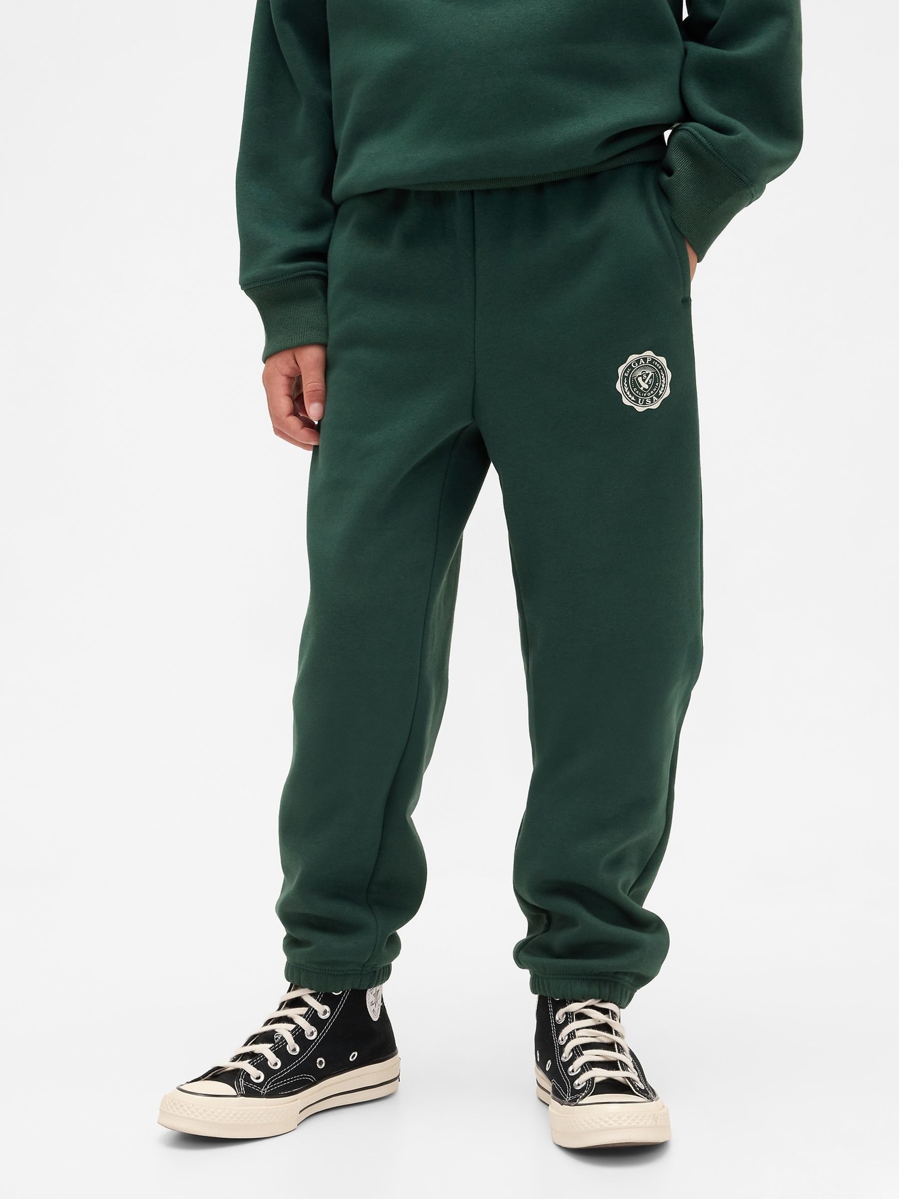 Green VintageSoft Relaxed Logo Joggers - Image 1 of 3 Green VintageSoft Relaxed Logo Joggers - Image 1 of 3