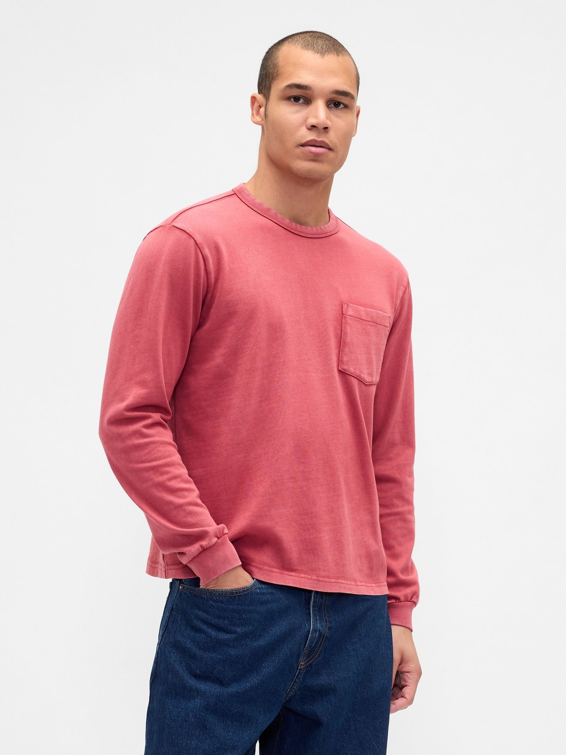 Red Heavyweight Relaxed T-Shirt - Image 1 of 4 Red Heavyweight Relaxed T-Shirt - Image 1 of 4