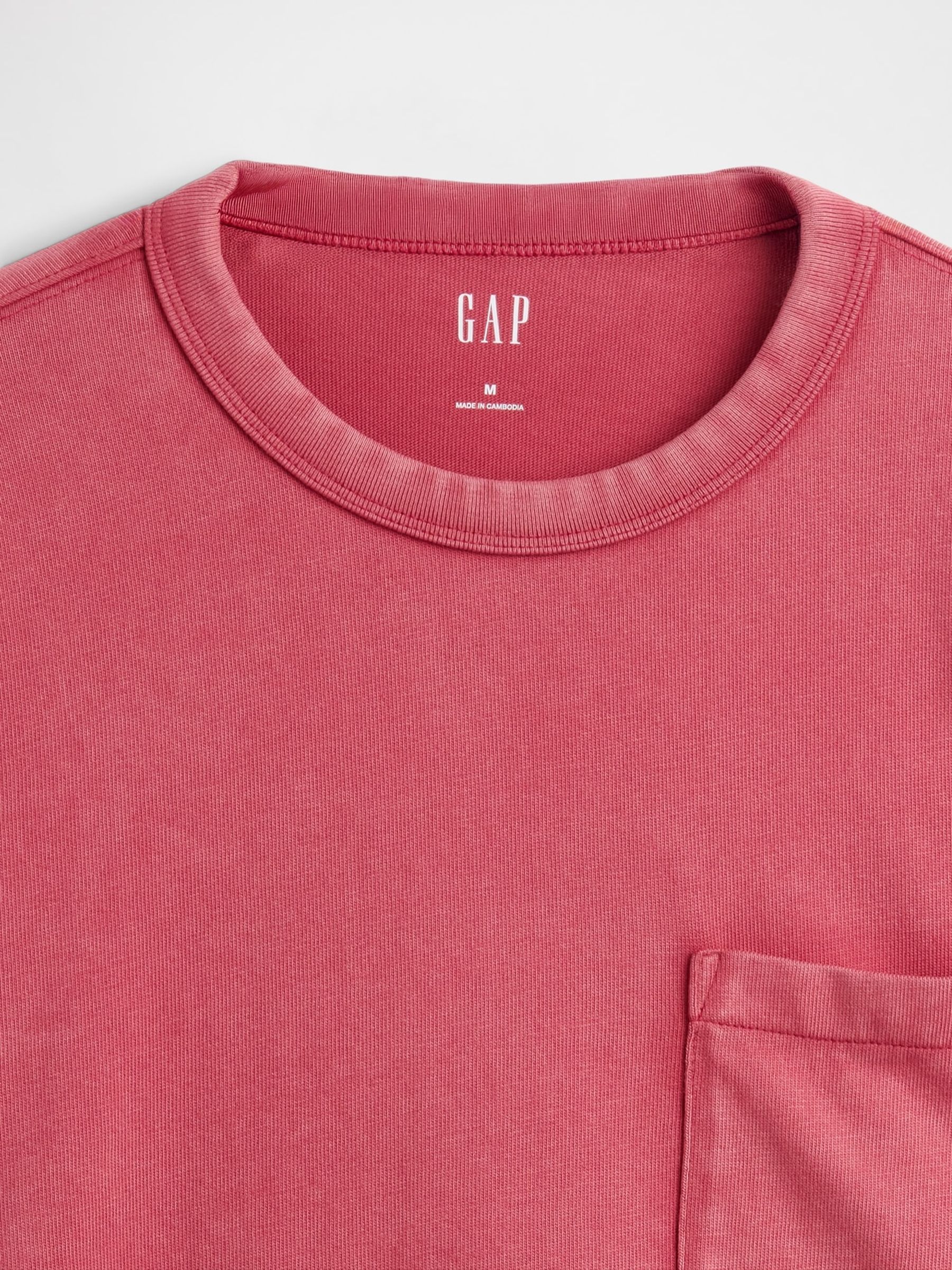 Red Heavyweight Relaxed T-Shirt - Image 4 of 4 Red Heavyweight Relaxed T-Shirt - Image 4 of 4