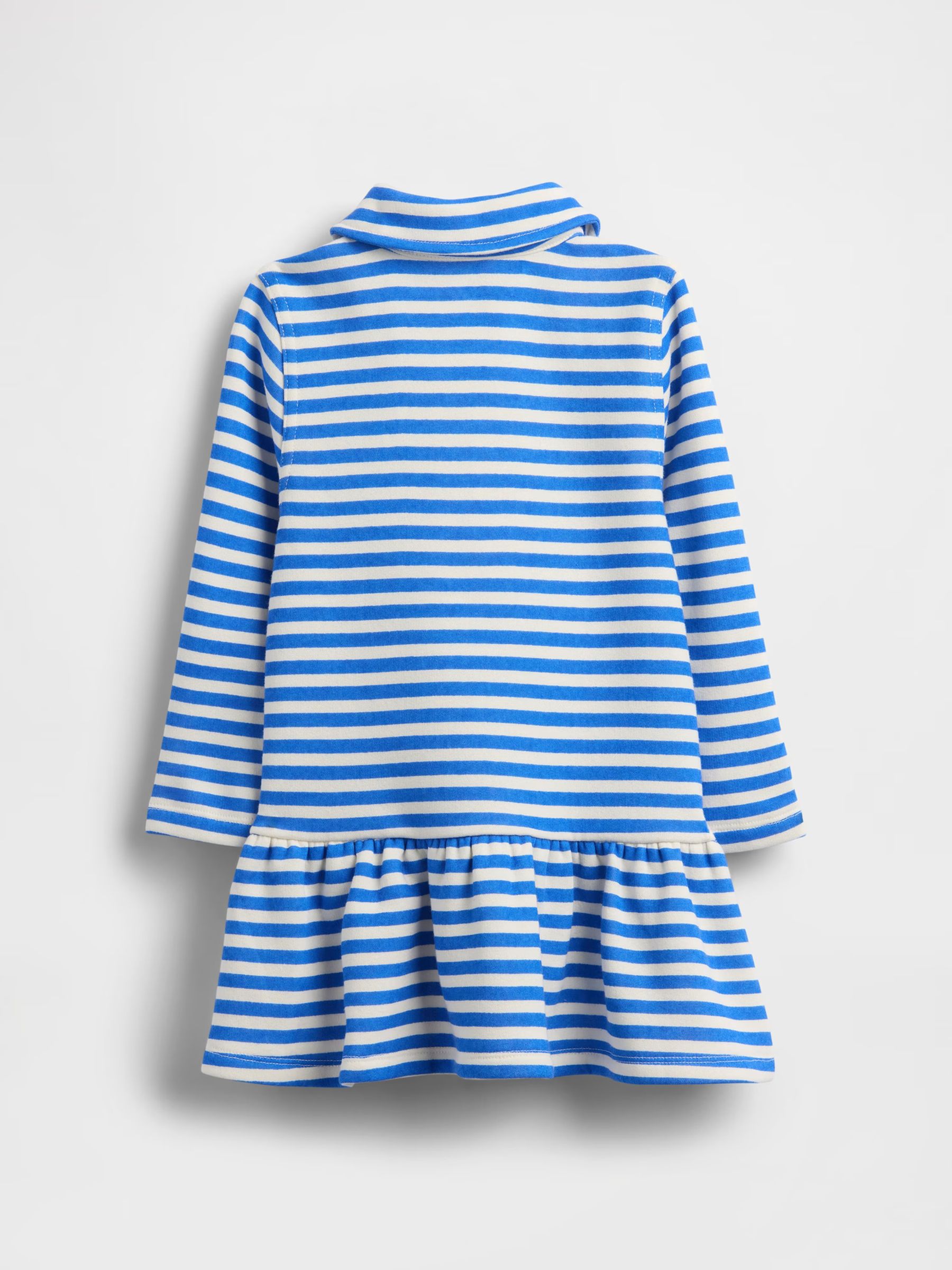 Blue Stripe Half-Zip Pullover Sweatshirt Dress - Image 3 of 3
