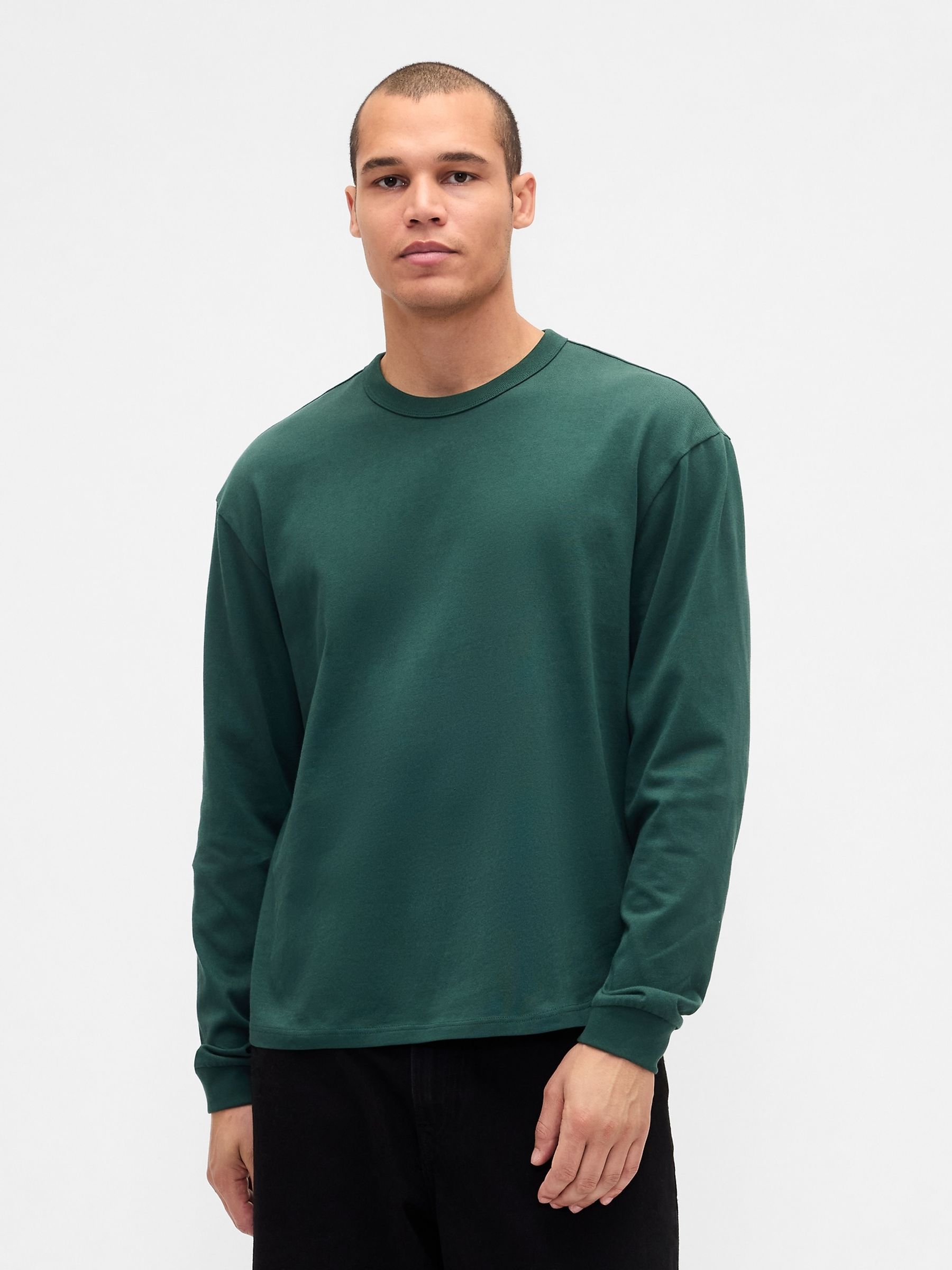 Green Heavyweight Crop T-Shirt - Image 1 of 4 Green Heavyweight Crop T-Shirt - Image 1 of 4