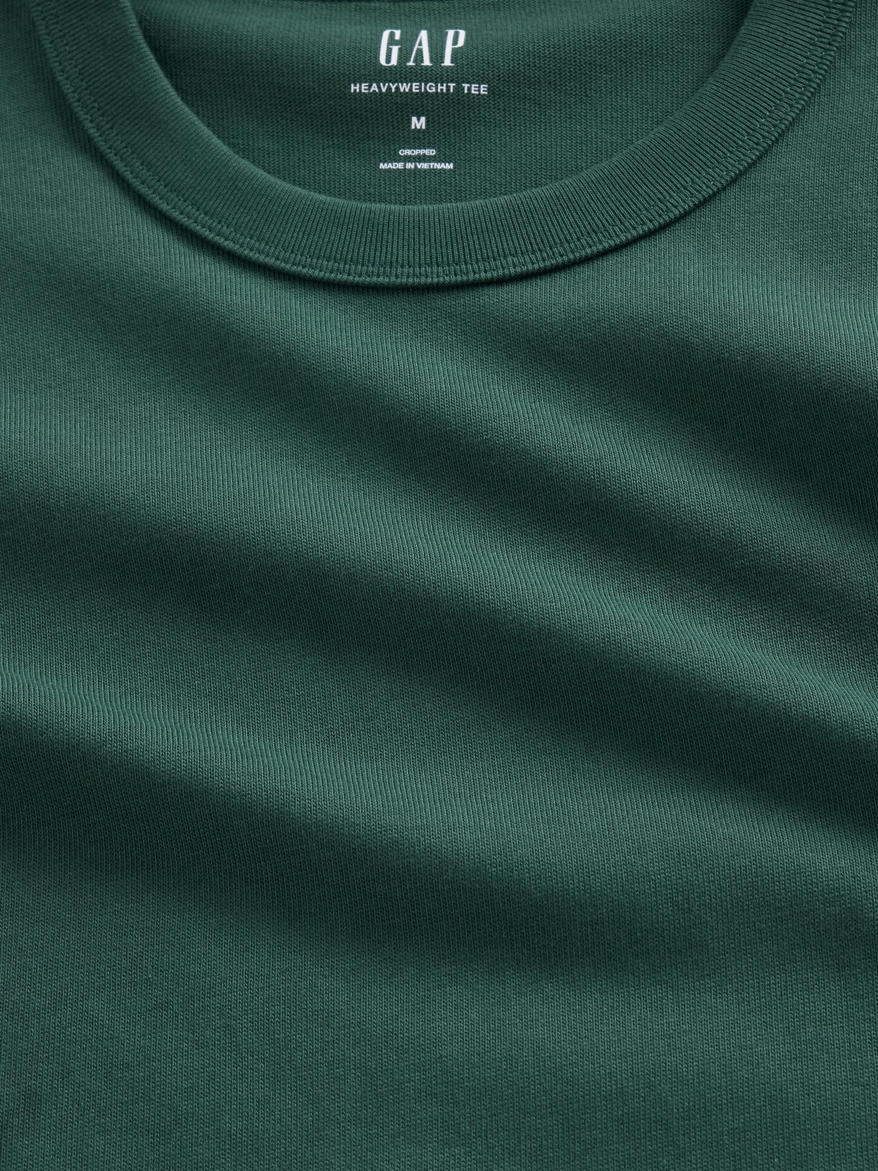 Green Heavyweight Crop T-Shirt - Image 4 of 4 Green Heavyweight Crop T-Shirt - Image 4 of 4