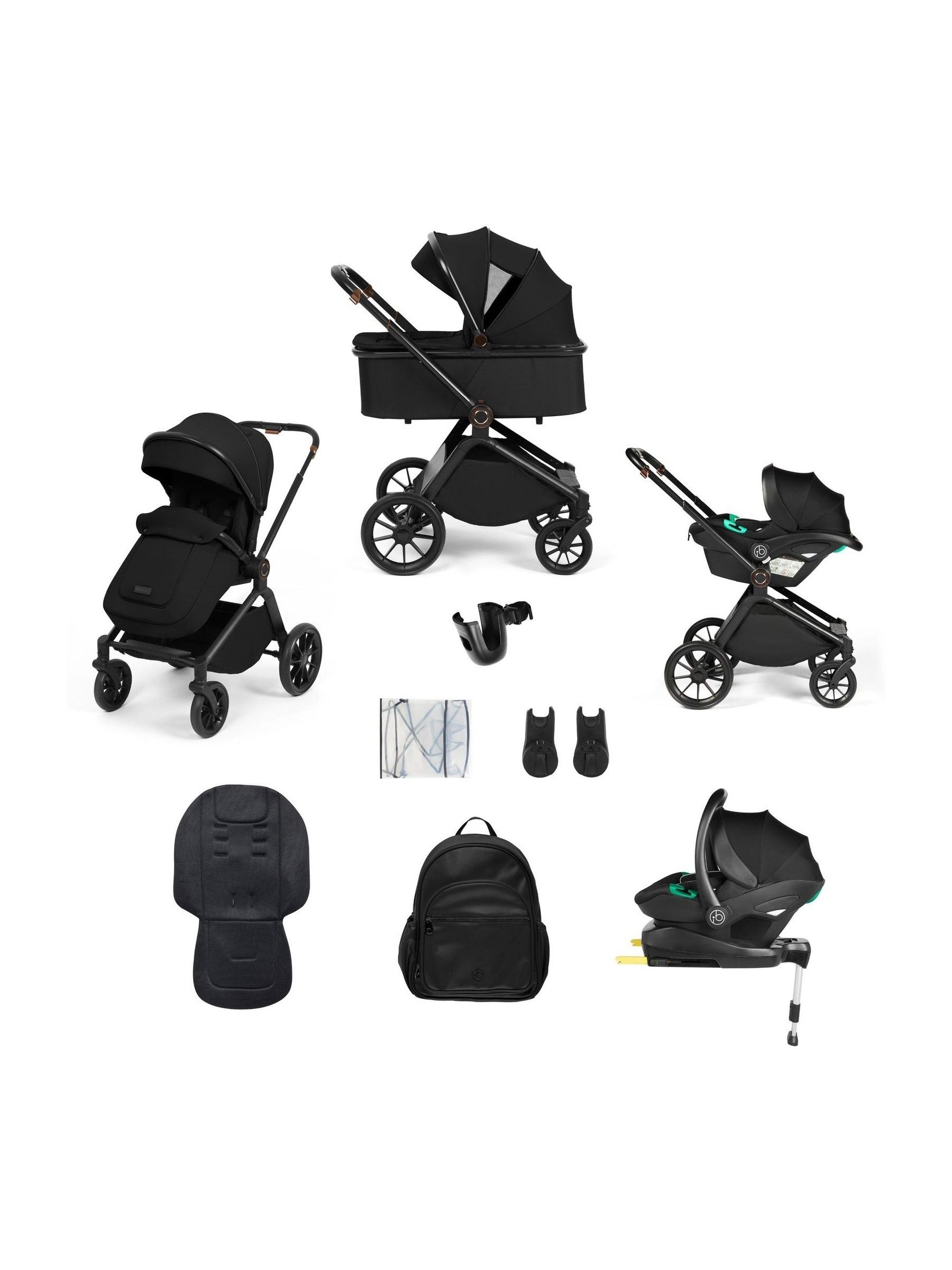 Ickle Bubba 12 Piece Black Altima Travel System with Stratus isize - Image 2 of 6