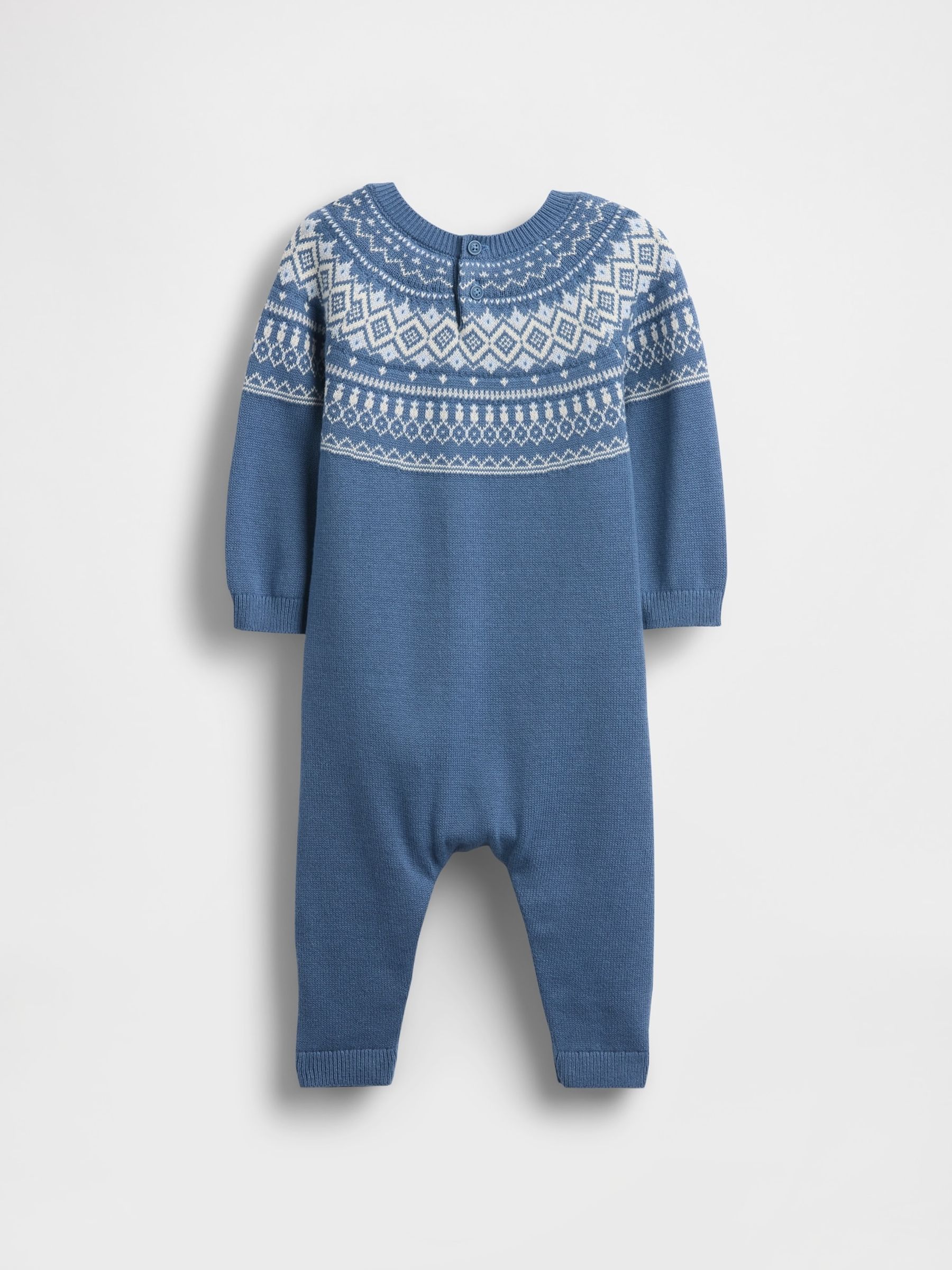 Blue Fairisle Pattern Jumper One-Piece - Image 2 of 2
