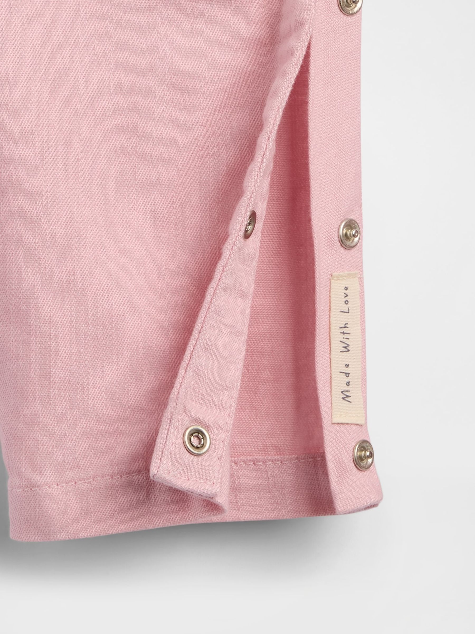 Pink Denim Heart Pocket One-Piece - Image 4 of 4