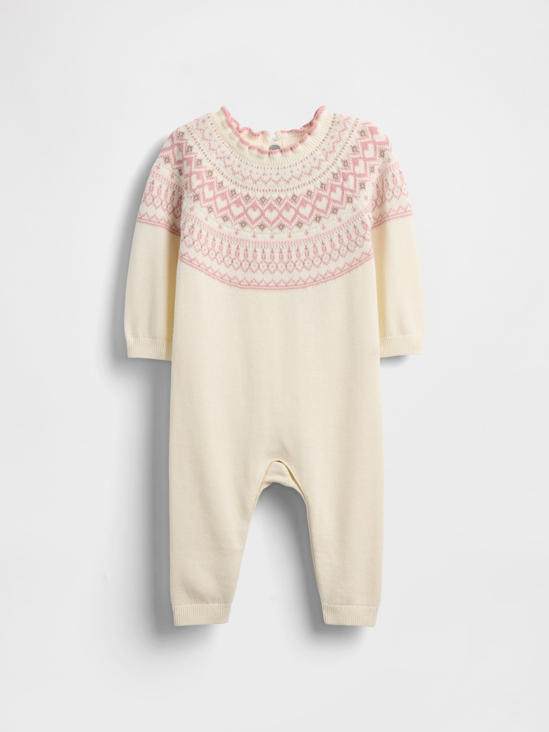 Cream Fairisle Pattern Jumper One-Piece - Image 1 of 2