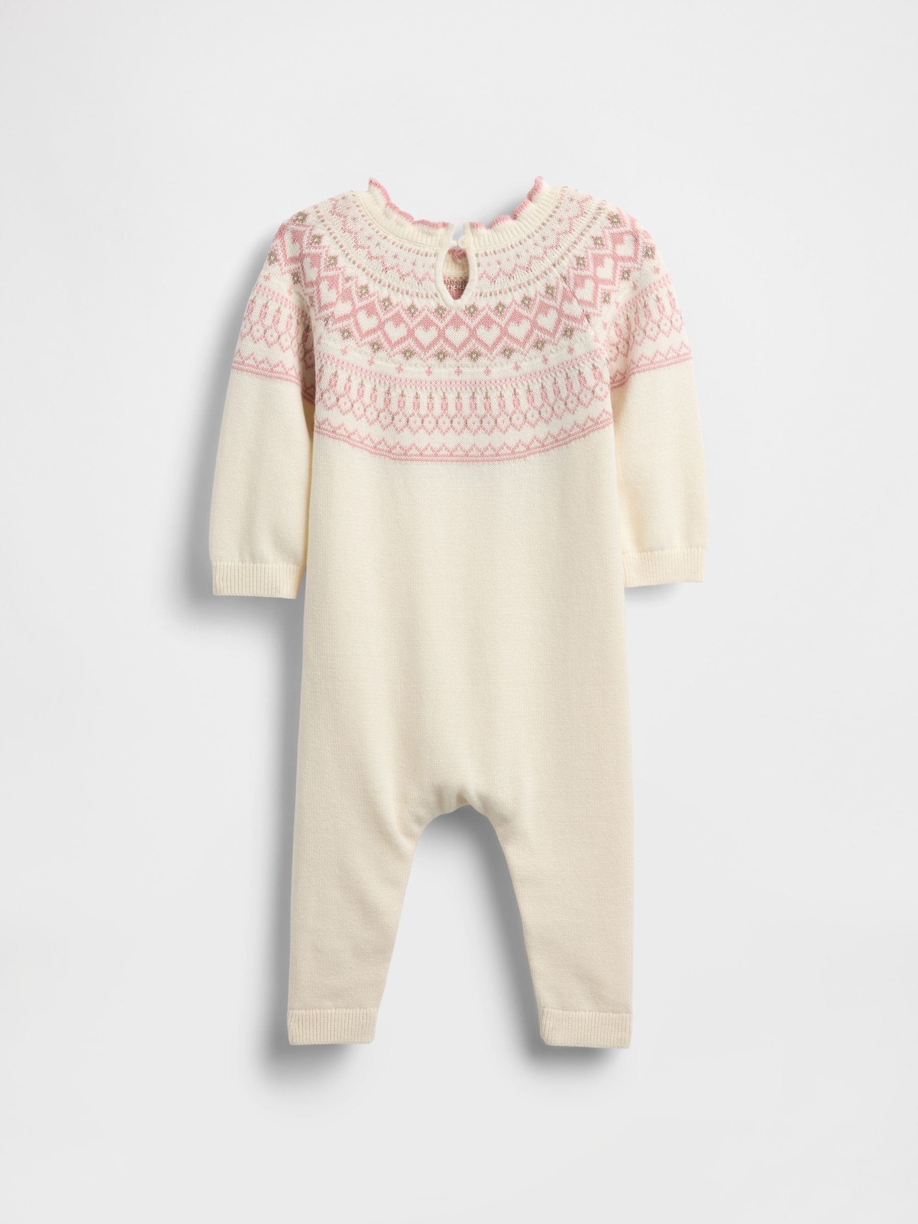 Cream Fairisle Pattern Jumper One-Piece - Image 2 of 2