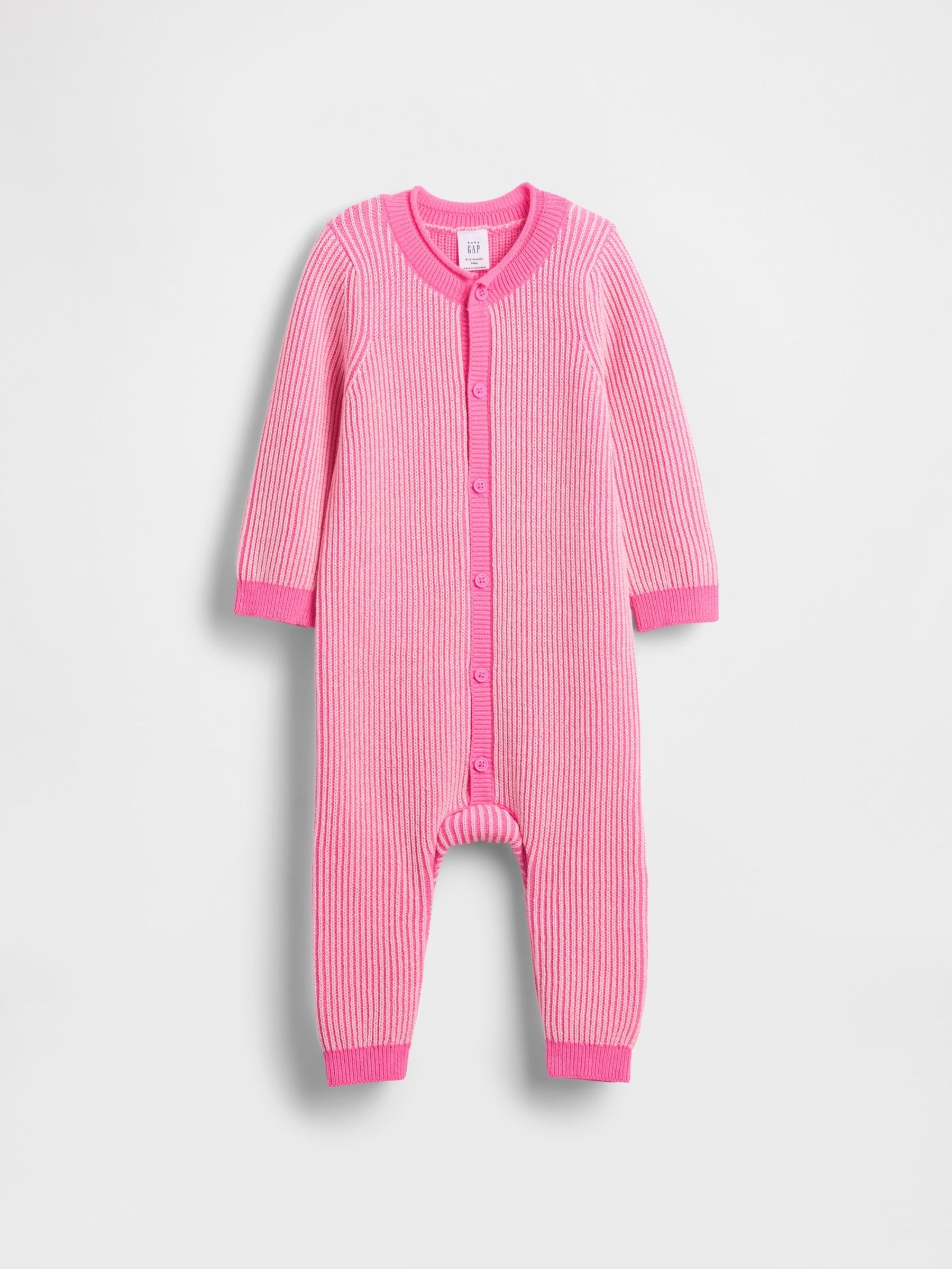 Pink Footless Knitted One-Piece - Image 1 of 3