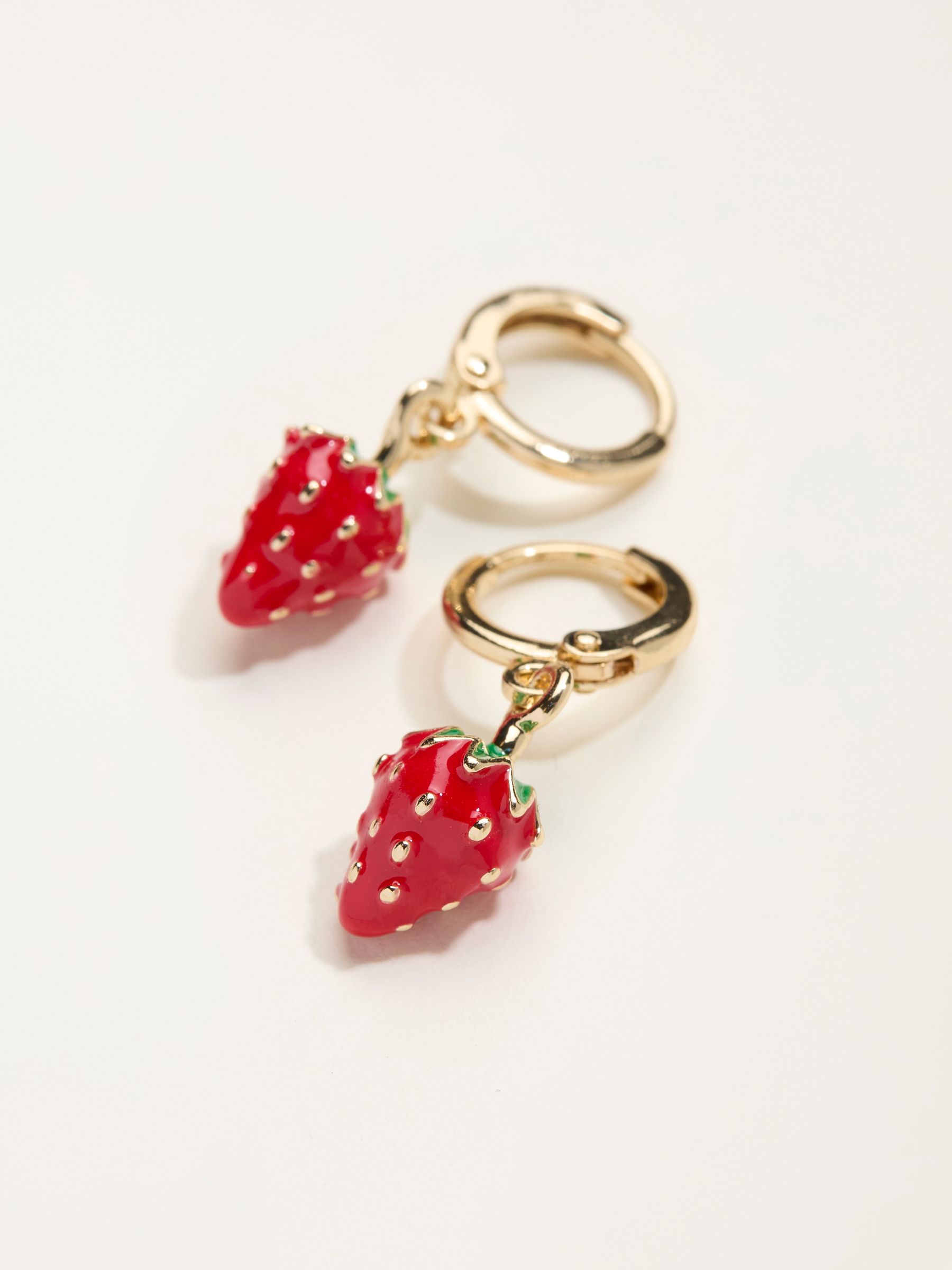 Red Strawberry Drop Earrings - Image 2 of 2
