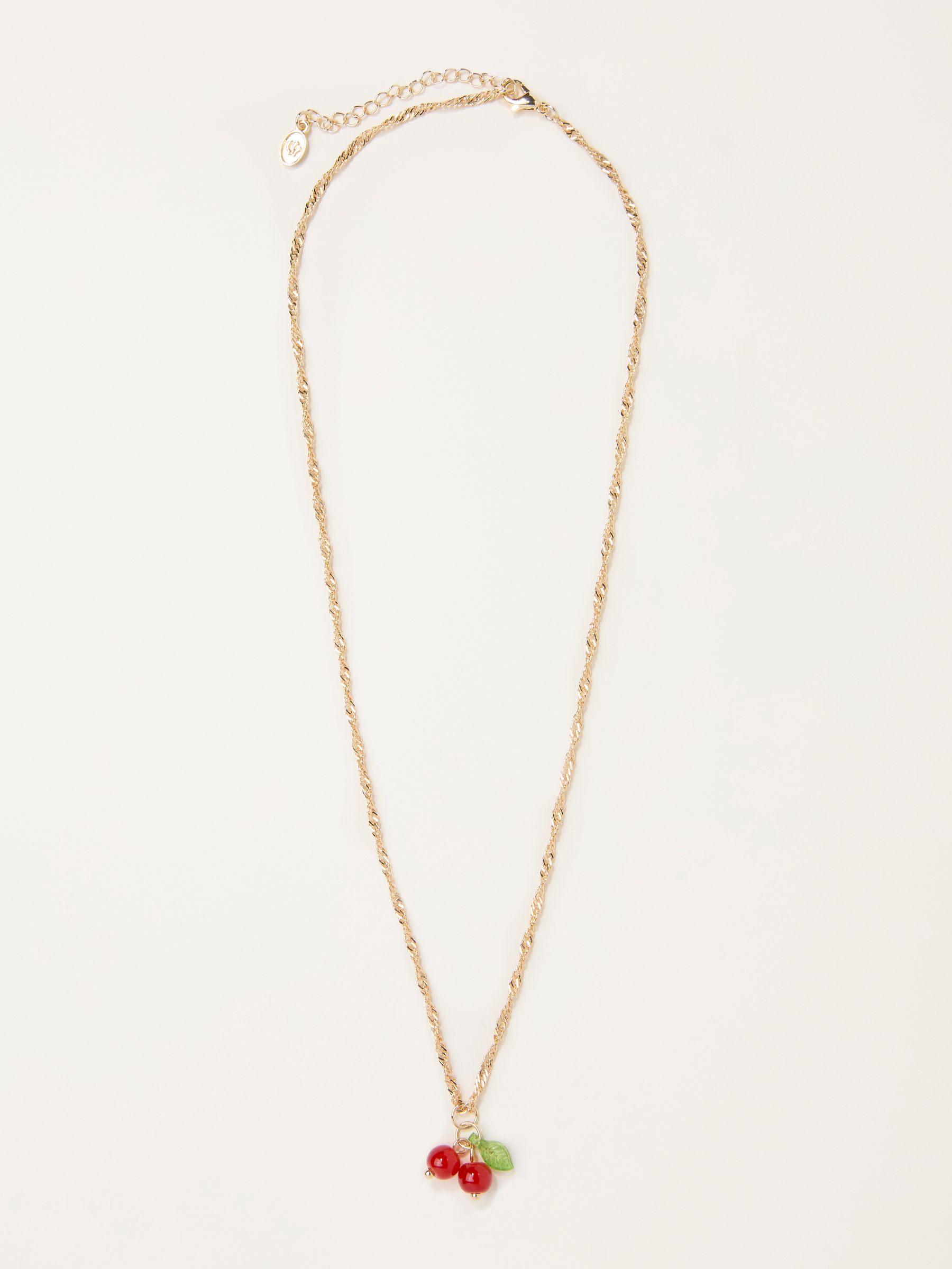 Gold Tone Cherry Necklace - Image 1 of 2