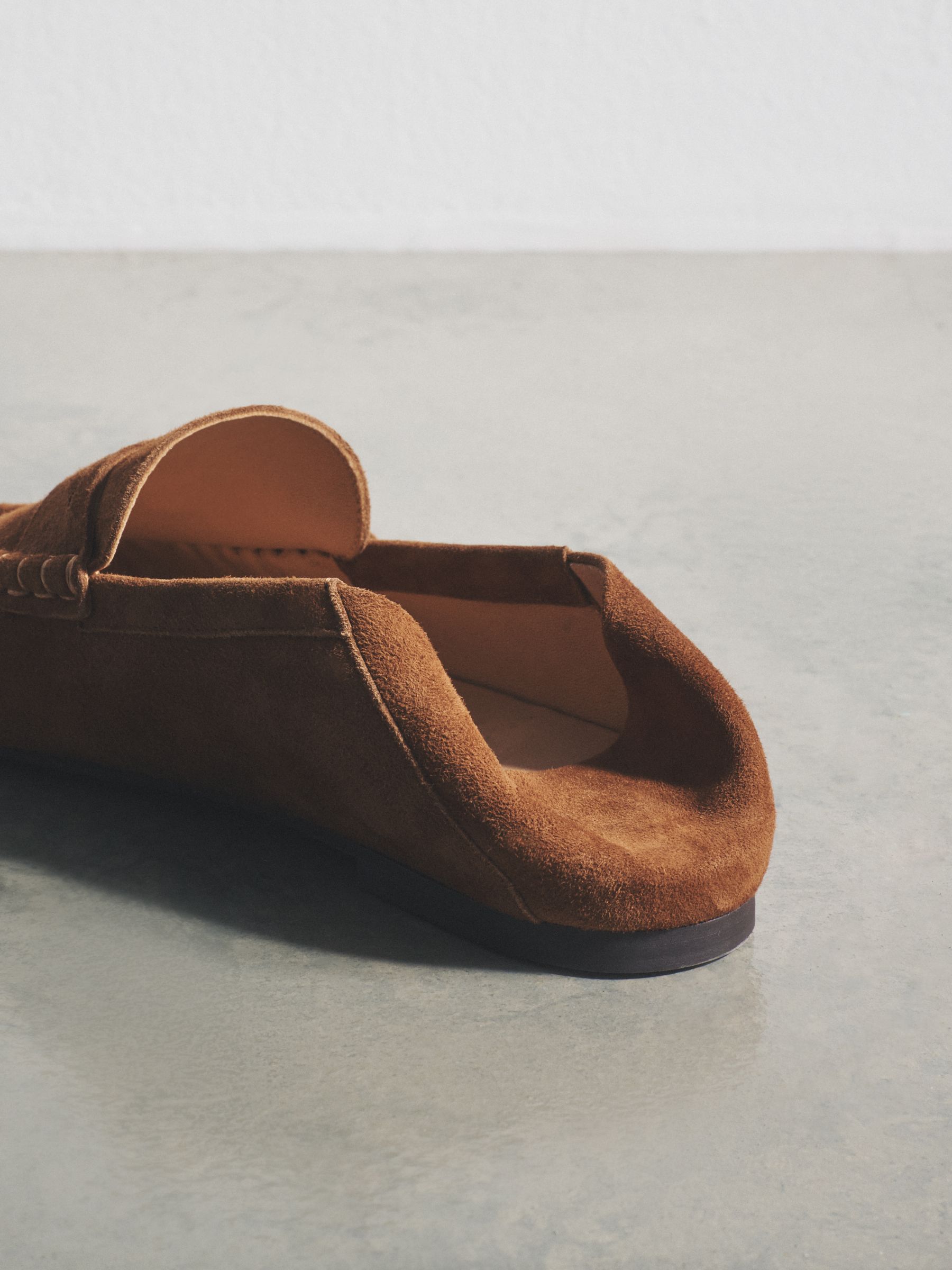 Leather Suede Loafers Tan Brown - Image 3 of 3 Leather Suede Loafers Tan Brown - Image 3 of 3