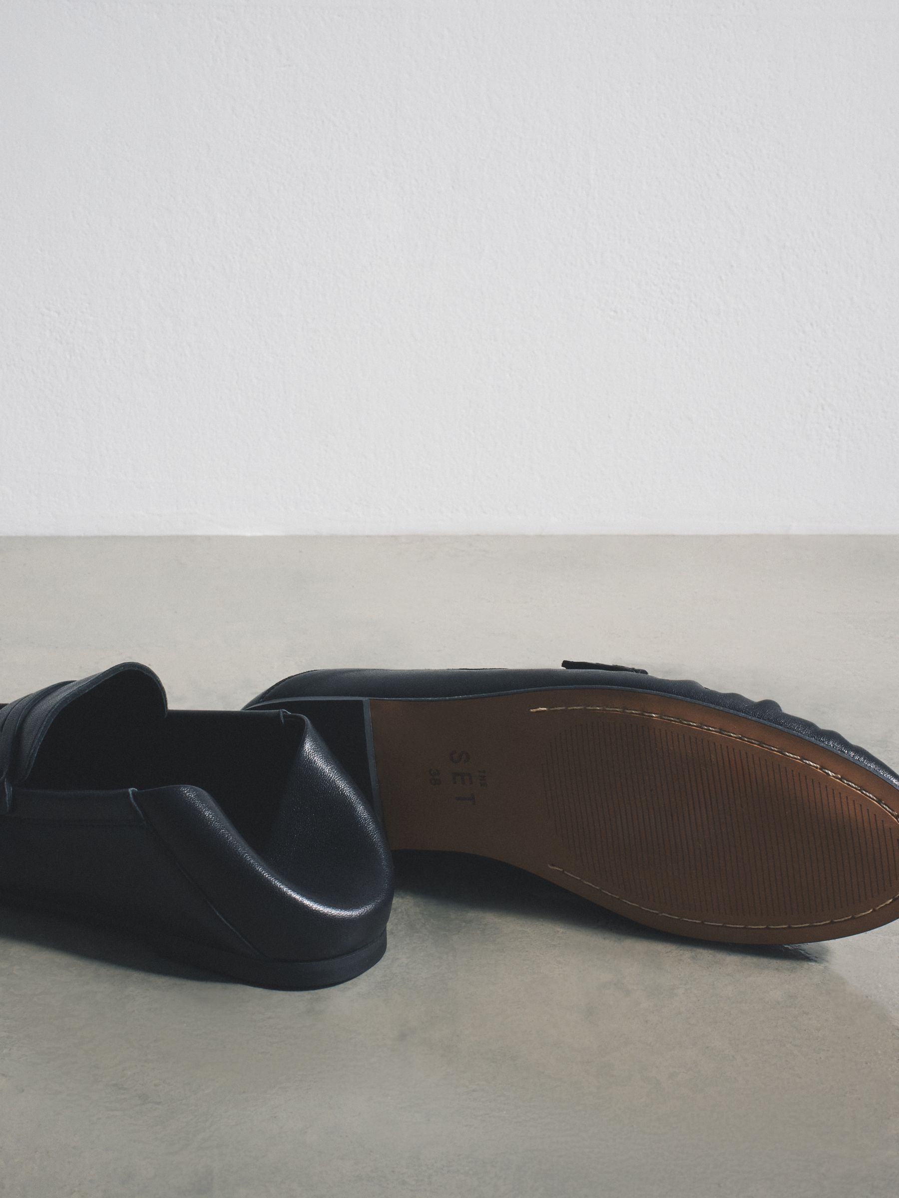 Leather Suede Loafers Black - Image 3 of 3 Leather Suede Loafers Black - Image 3 of 3