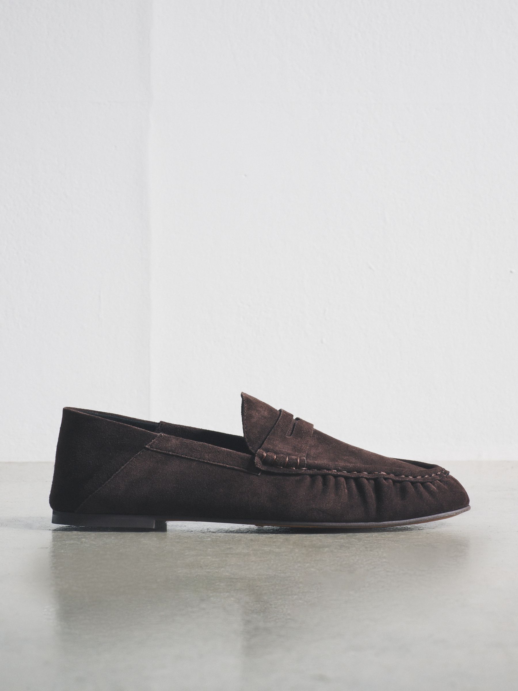 Leather Suede Loafers Chocolate Brown - Image 2 of 4