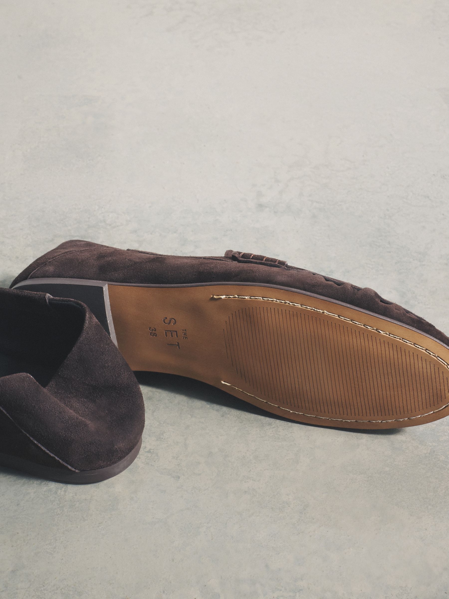 Leather Suede Loafers Chocolate Brown - Image 4 of 4