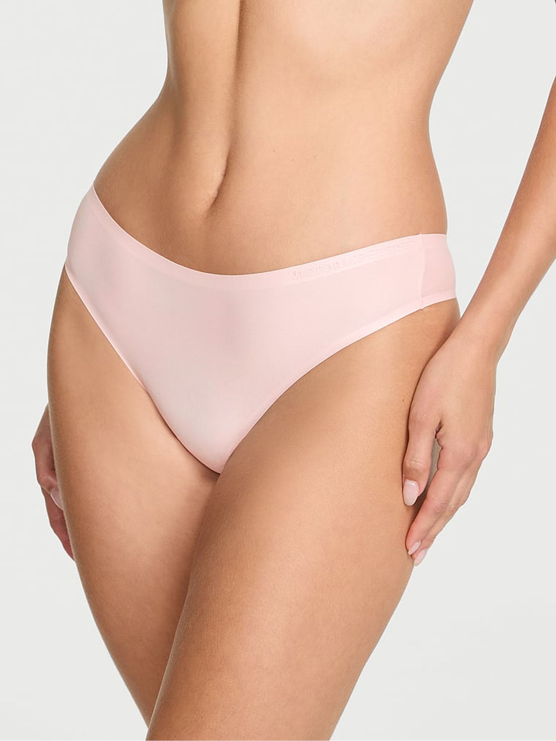 Purest Pink Thong Mid-Rise Knicker - Image 1 of 2