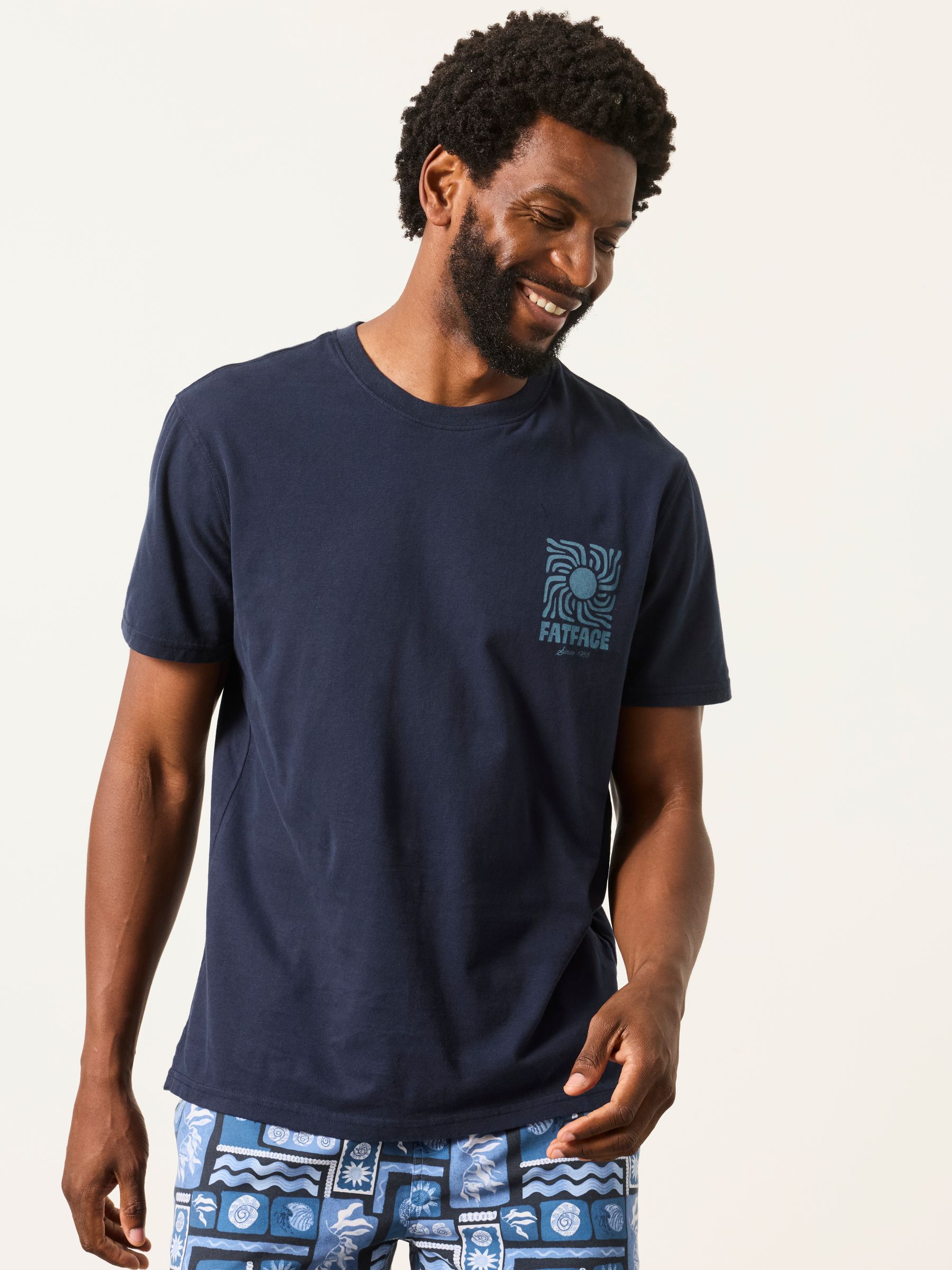 Navy Bath Graphic T-Shirt - Image 2 of 5 Navy Bath Graphic T-Shirt - Image 2 of 5