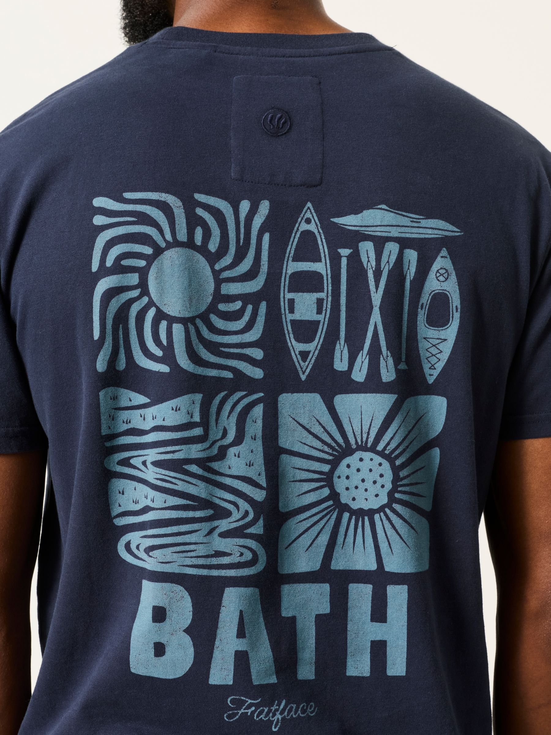 Navy Bath Graphic  T-Shirt - Image 3 of 5