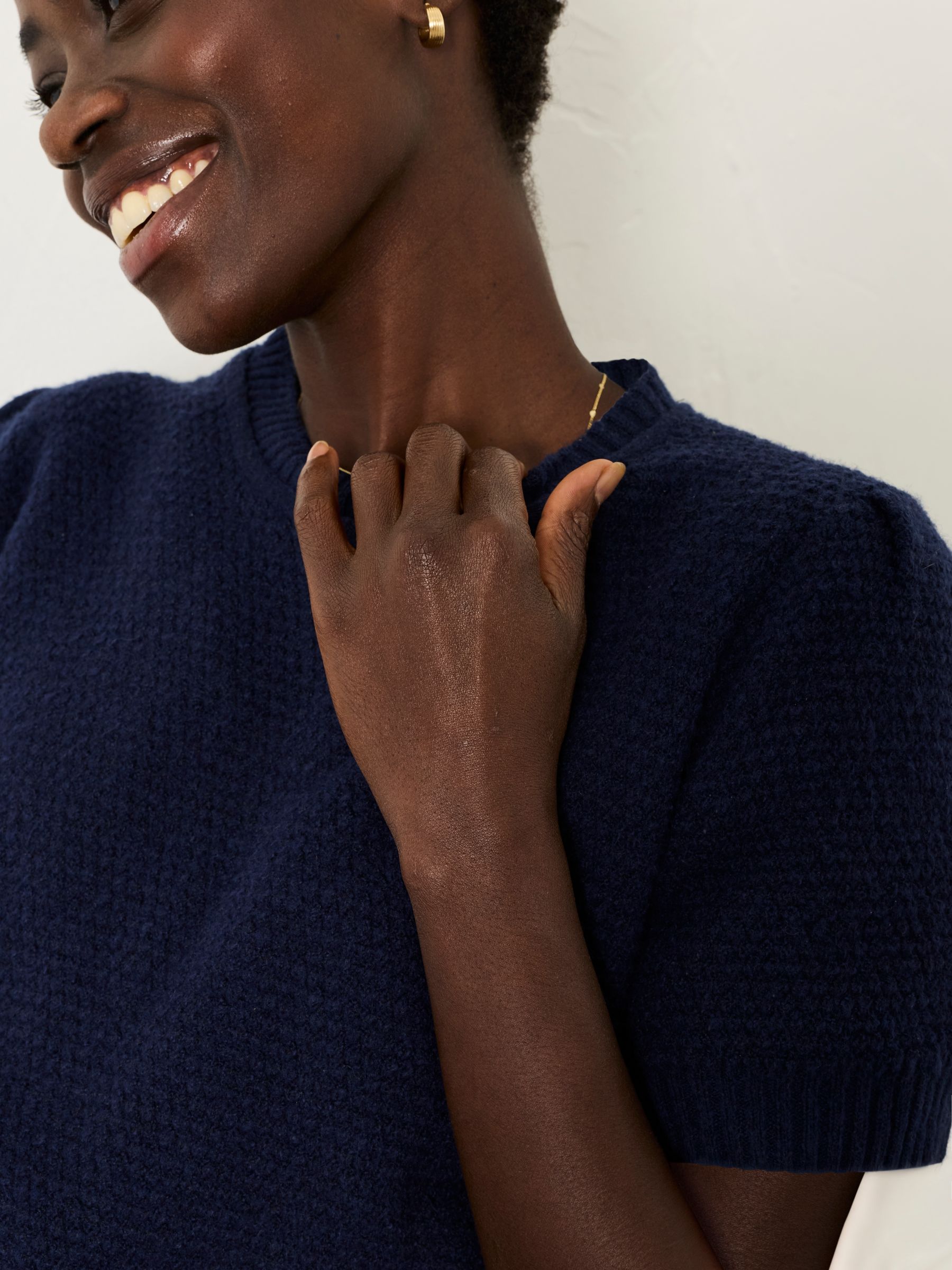 Sadie Navy Knitted TShirt - Image 5 of 5