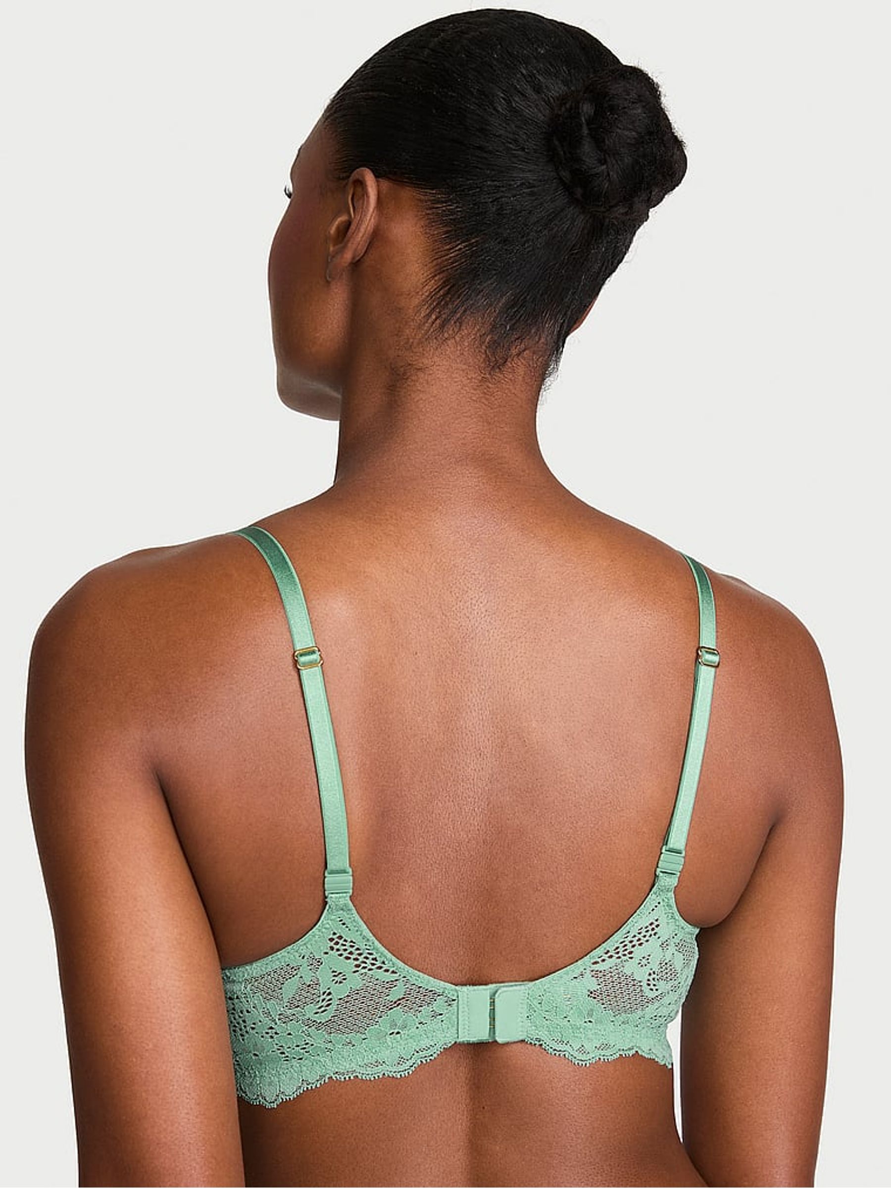Spearmint Green Lightly Lined Demi Lace Bra - Image 2 of 2