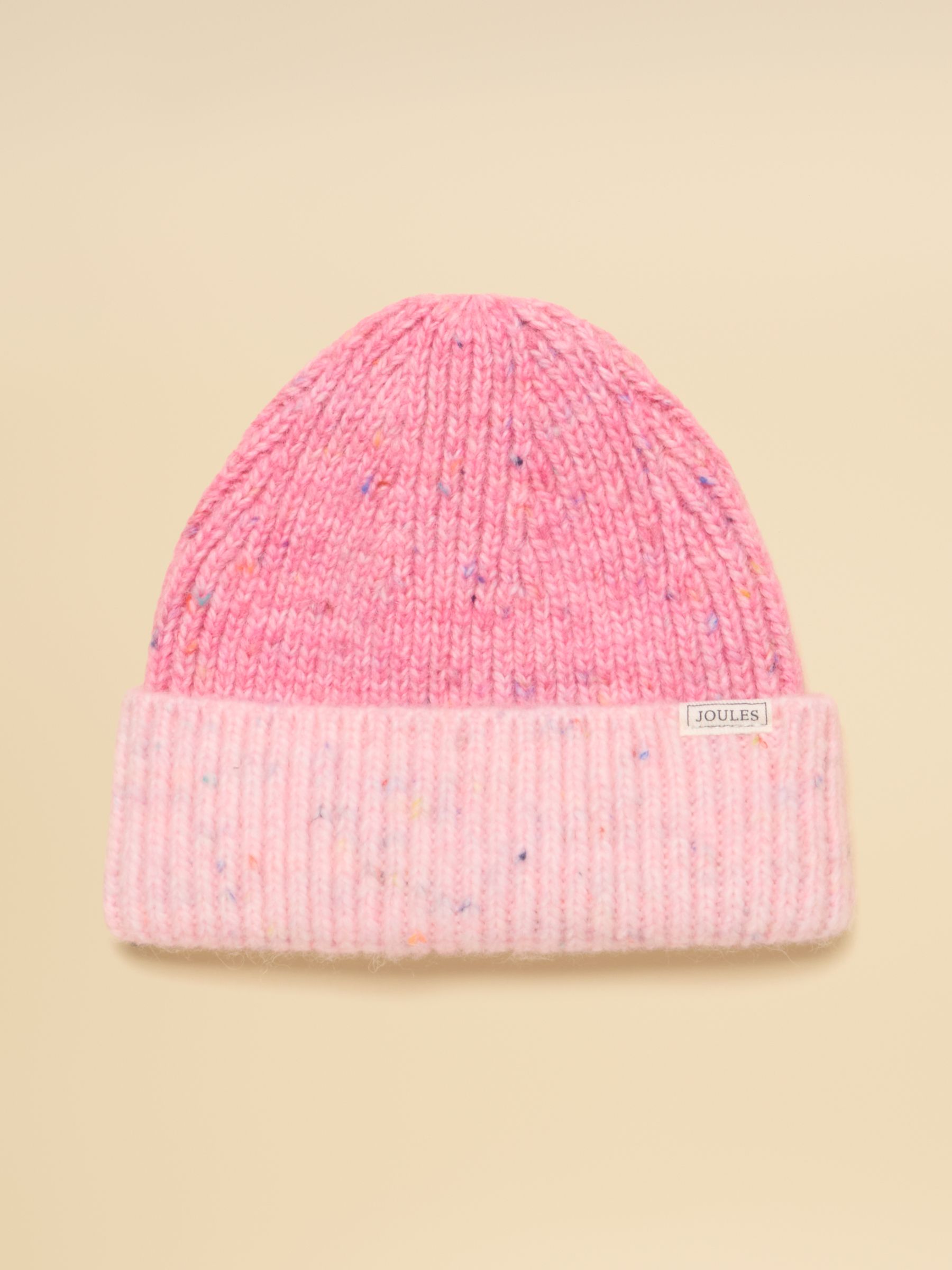 Colourblock Pink Beanie Hat - Image 1 of 3