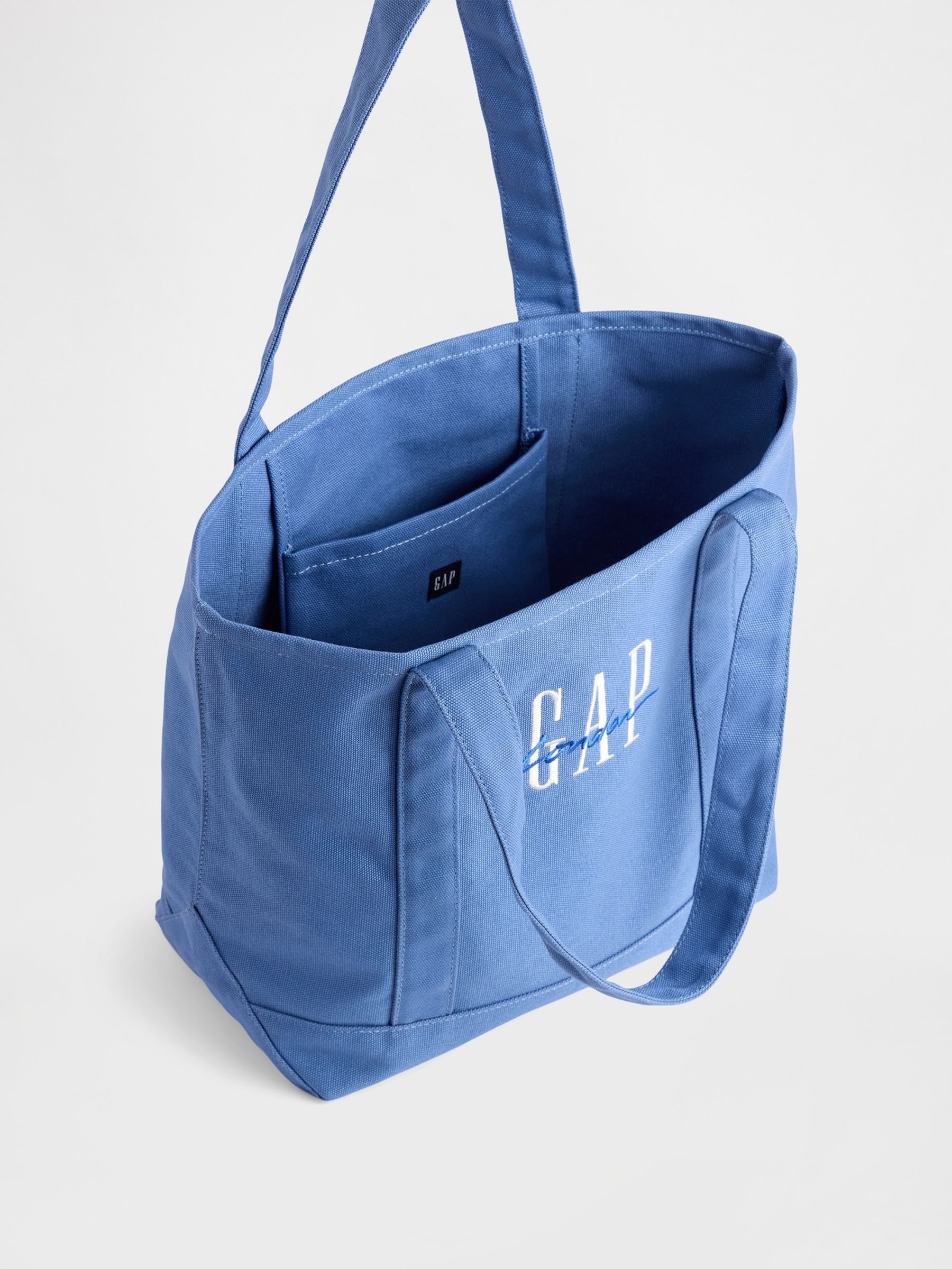 Blue London Logo Canvas Tote Bag - Image 3 of 3