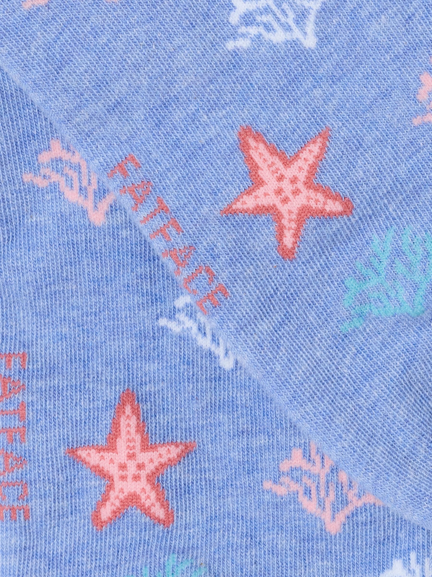 Blue Sealife Trainer Socks - Image 2 of 2
