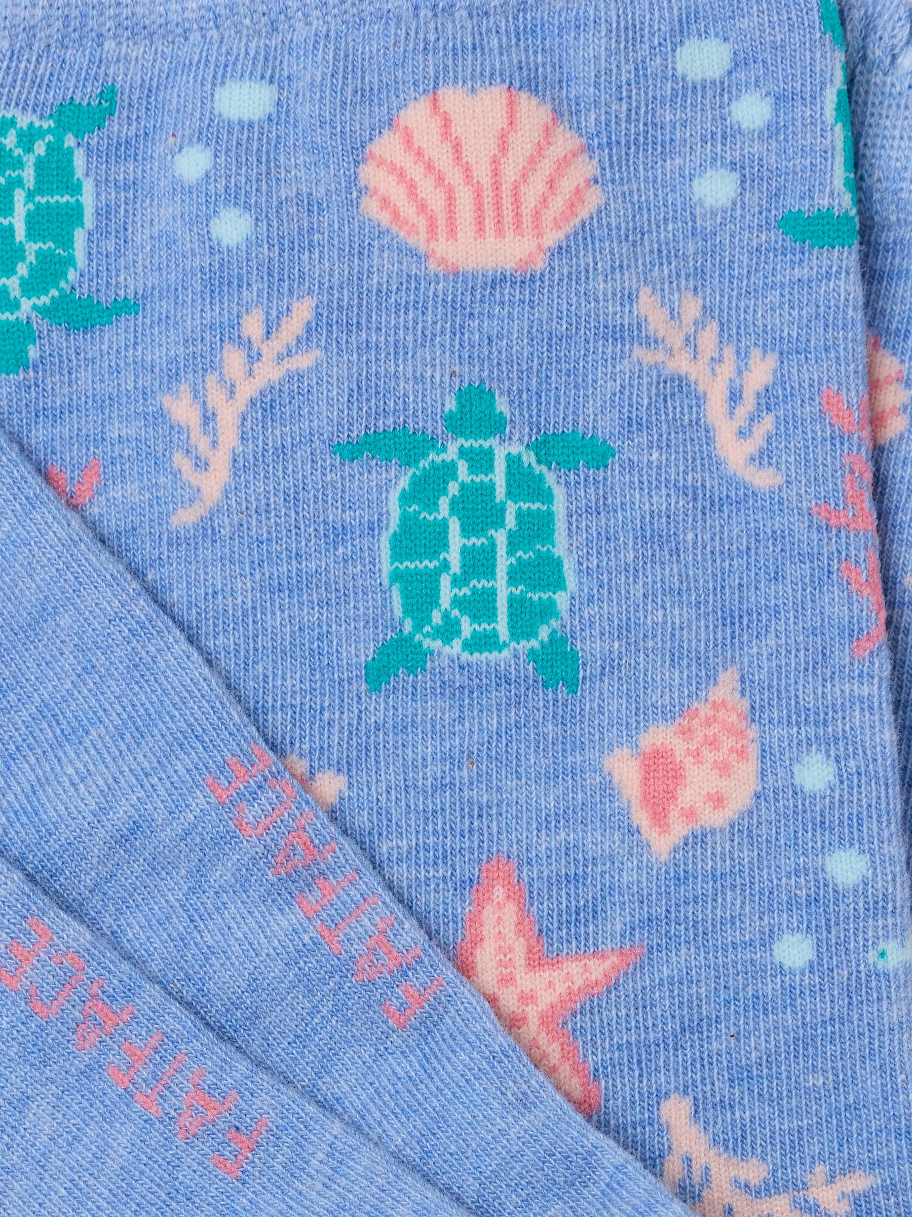 Blue Sealife Socks - Image 2 of 2 Blue Sealife Socks - Image 2 of 2