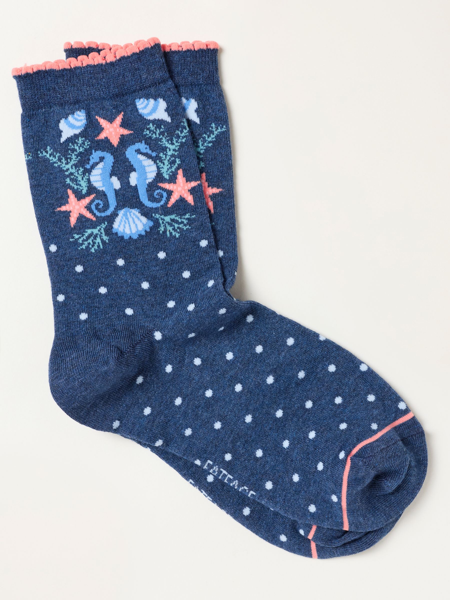 Navy Seahorse Socks - Image 1 of 2