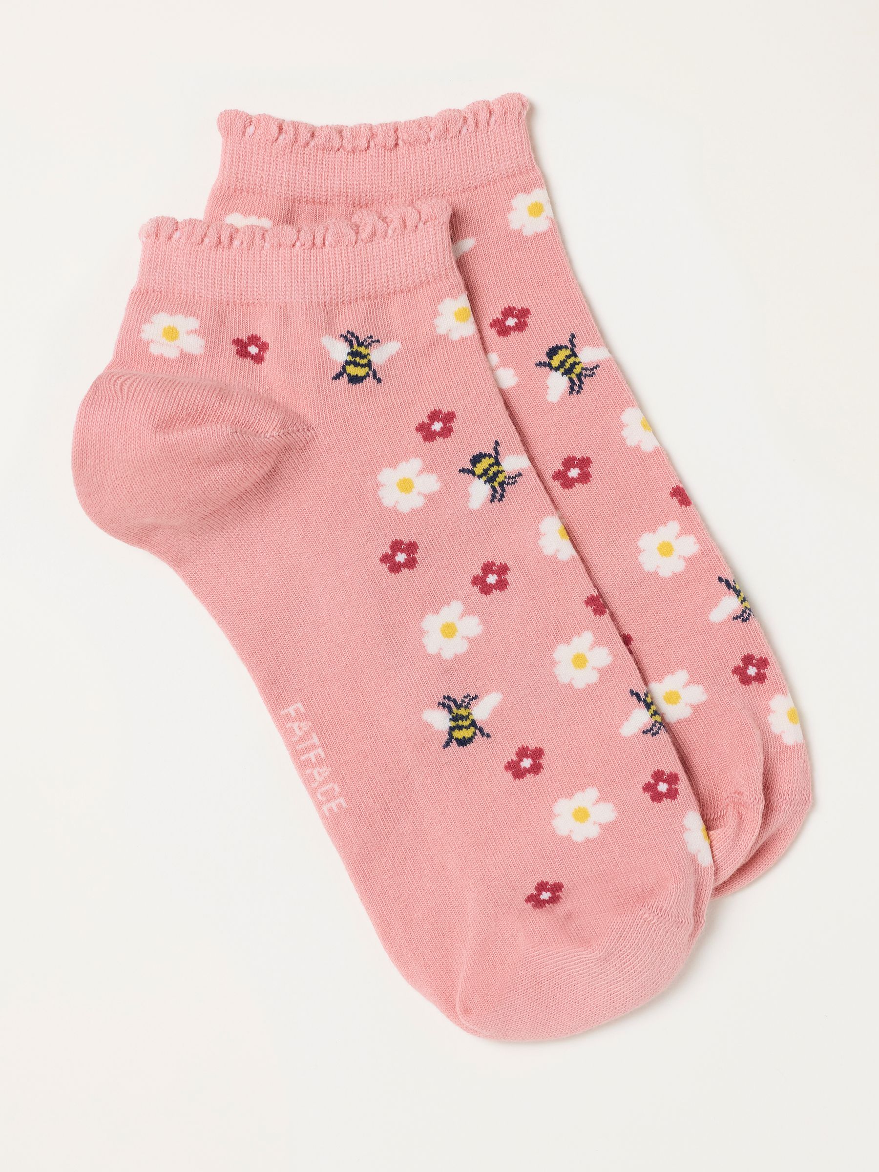 Pink Bee Trainer Socks - Image 1 of 2 Pink Bee Trainer Socks - Image 1 of 2