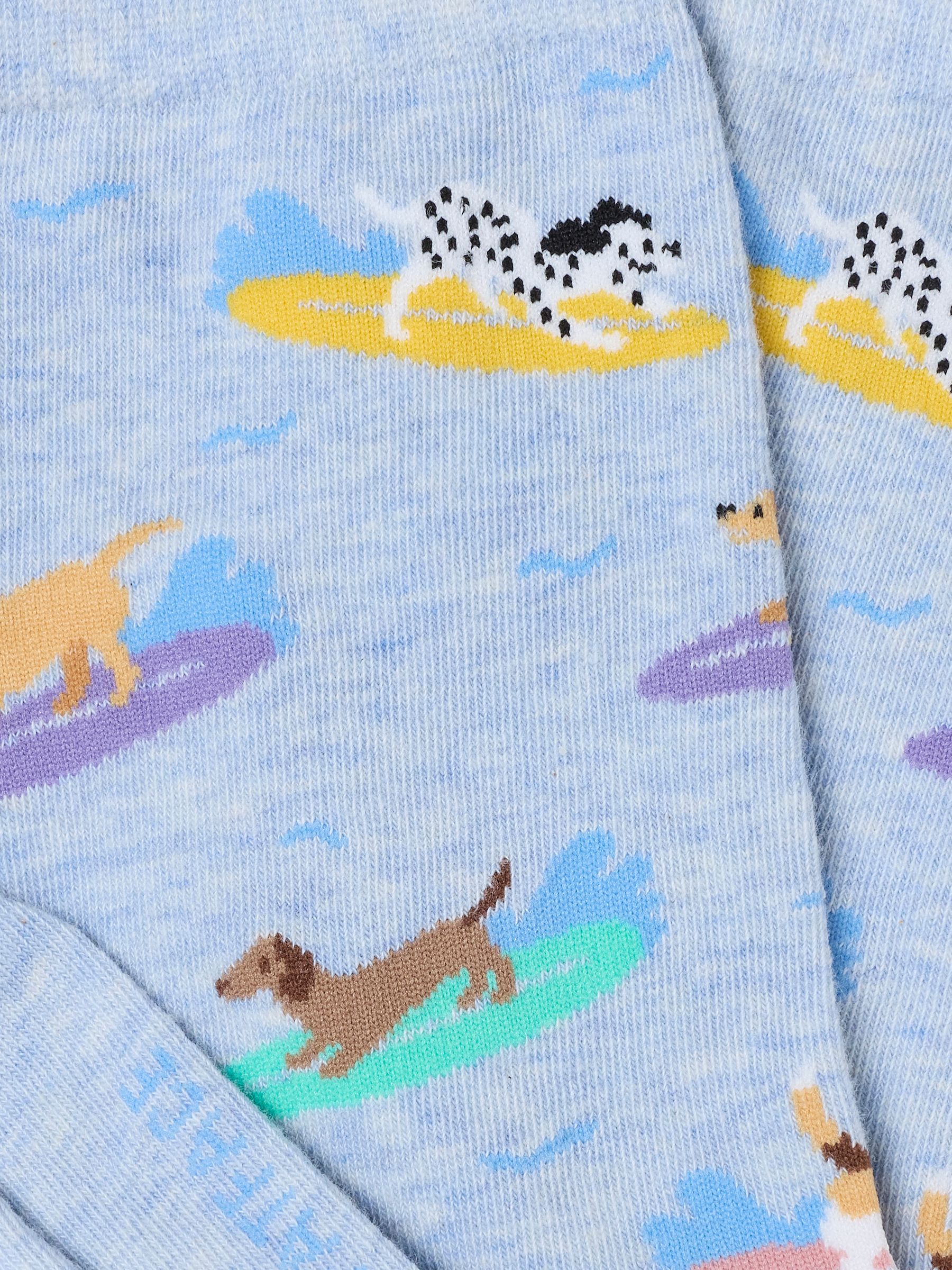 Light Blue Surfing Dog Socks - Image 2 of 2