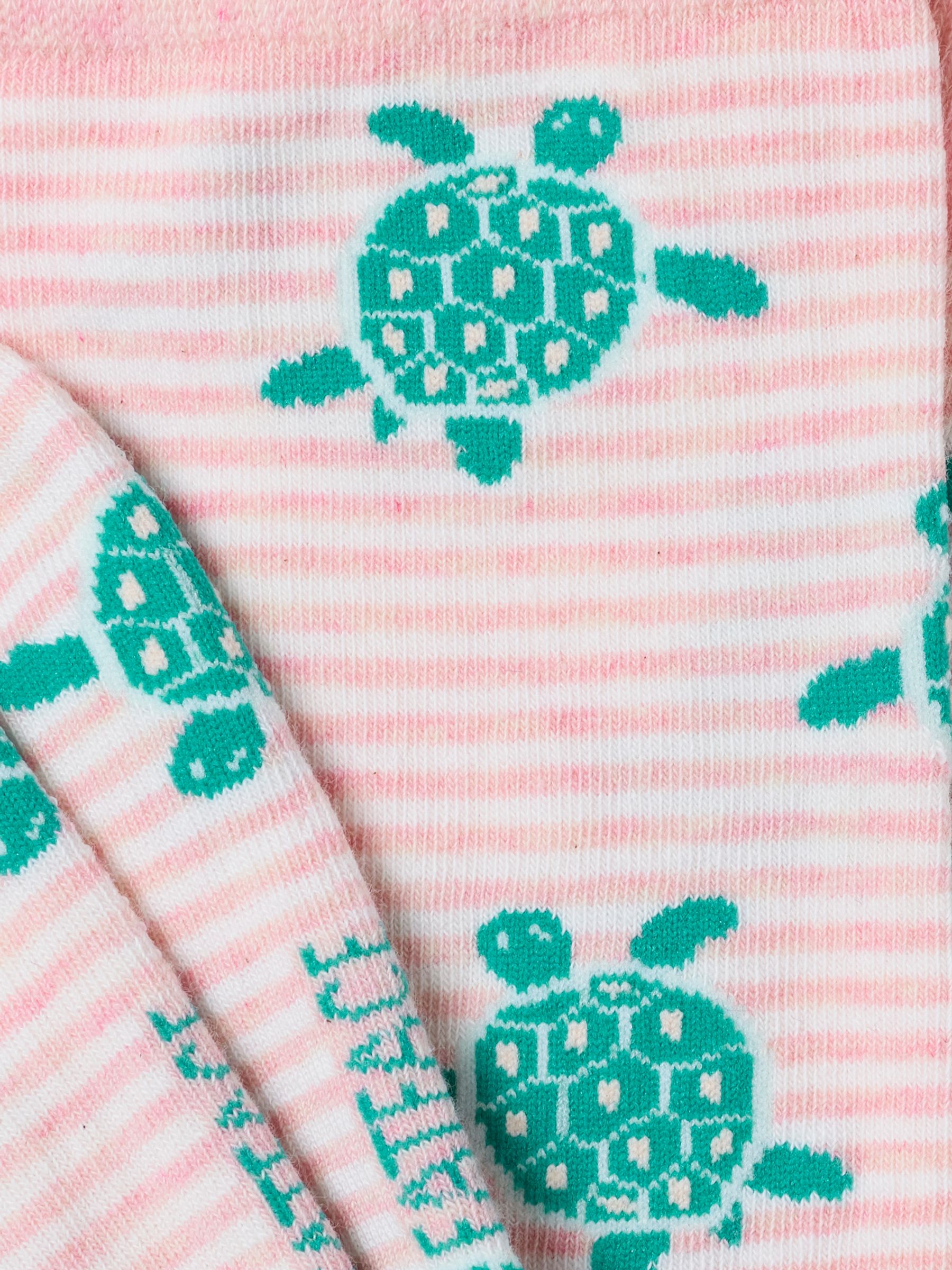 Pink Turtle Stripe Socks - Image 2 of 2